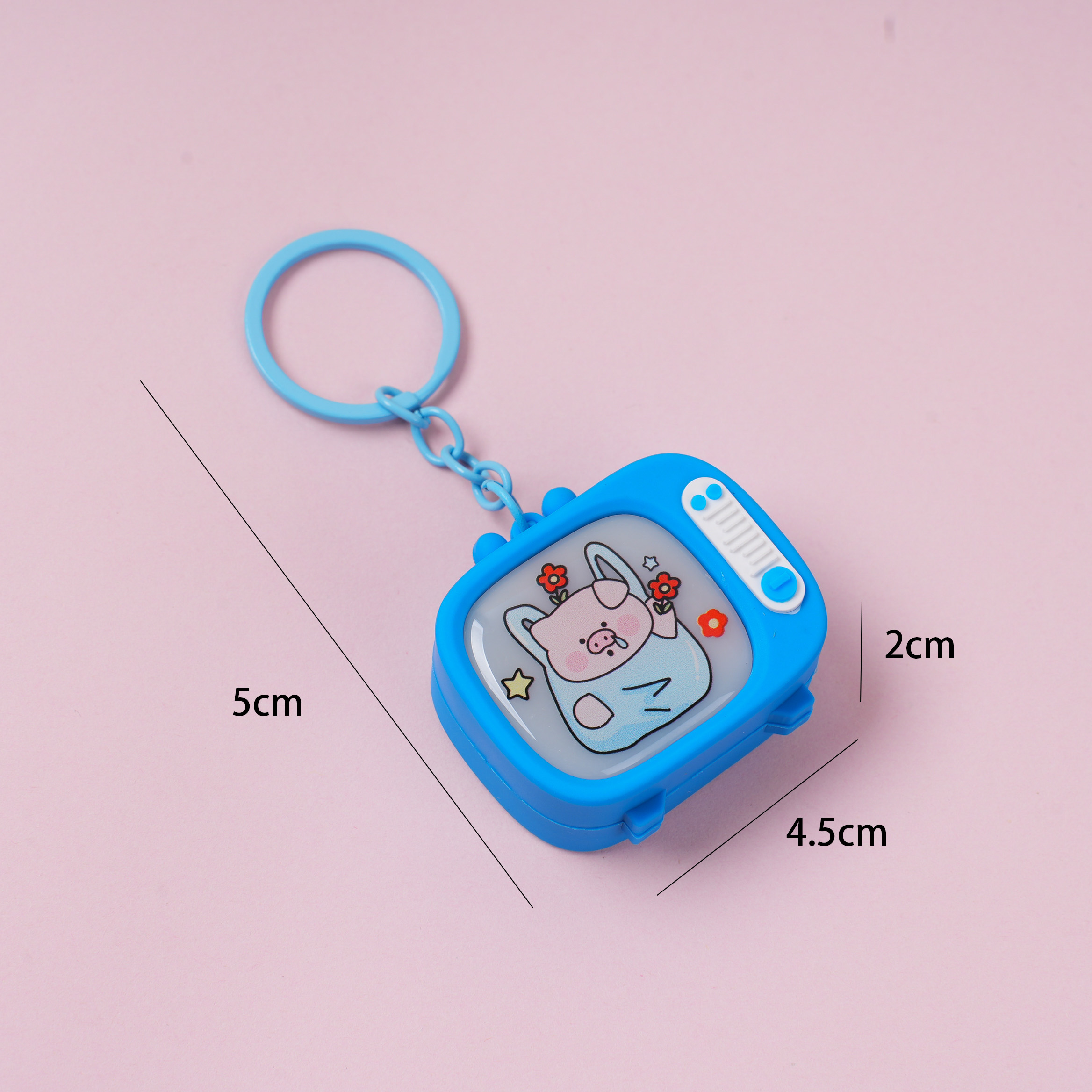 Pig Colorful Four-Link TV Keychain