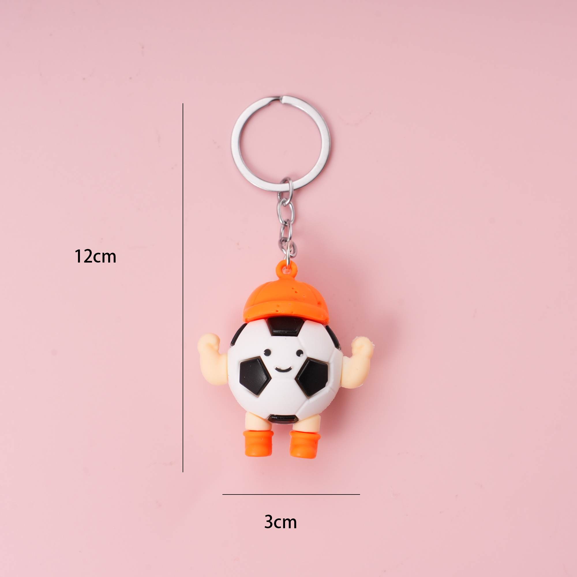 Orange Soccer Baby Pendant