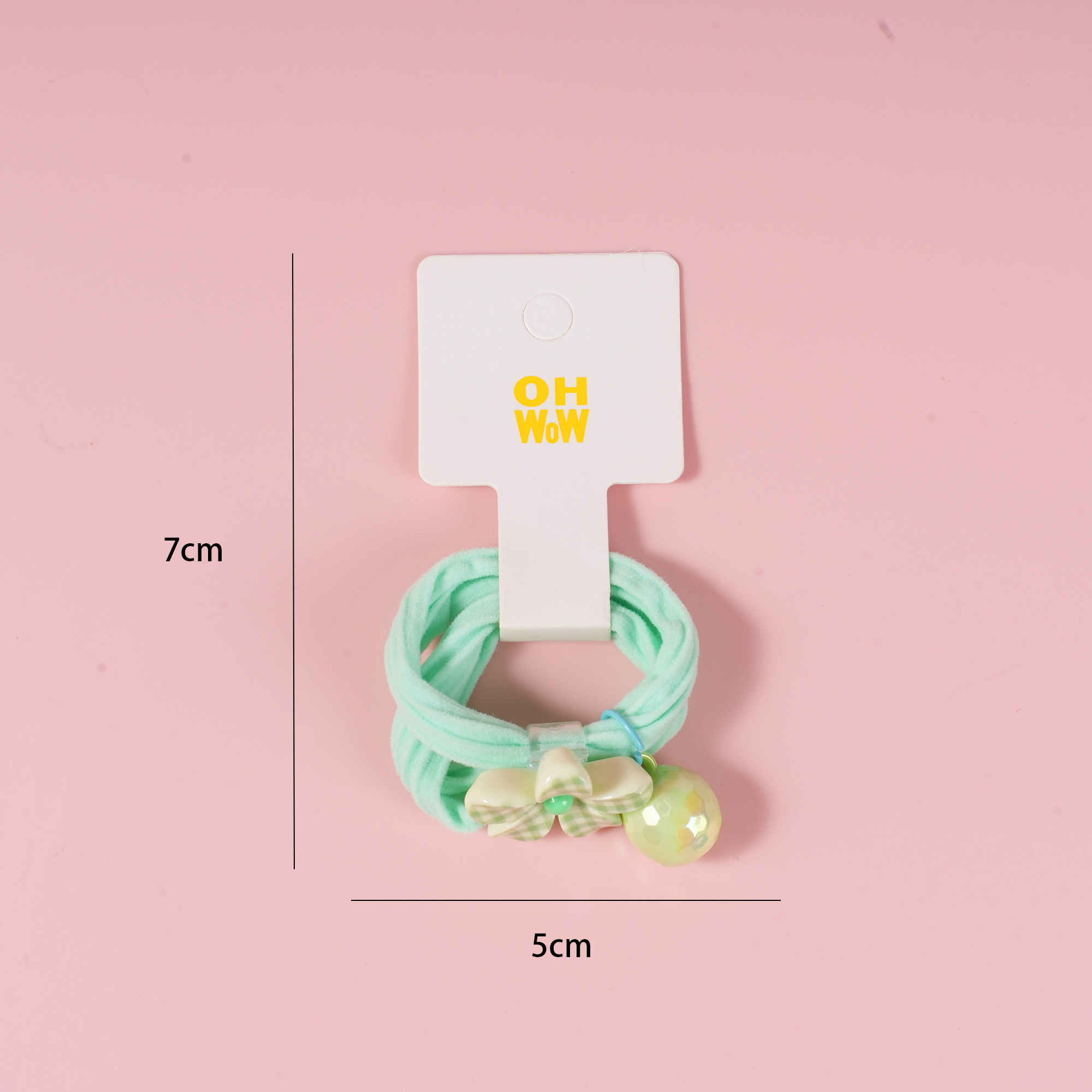 Plaid Sunflower Kids Hair Ties 2pcs
