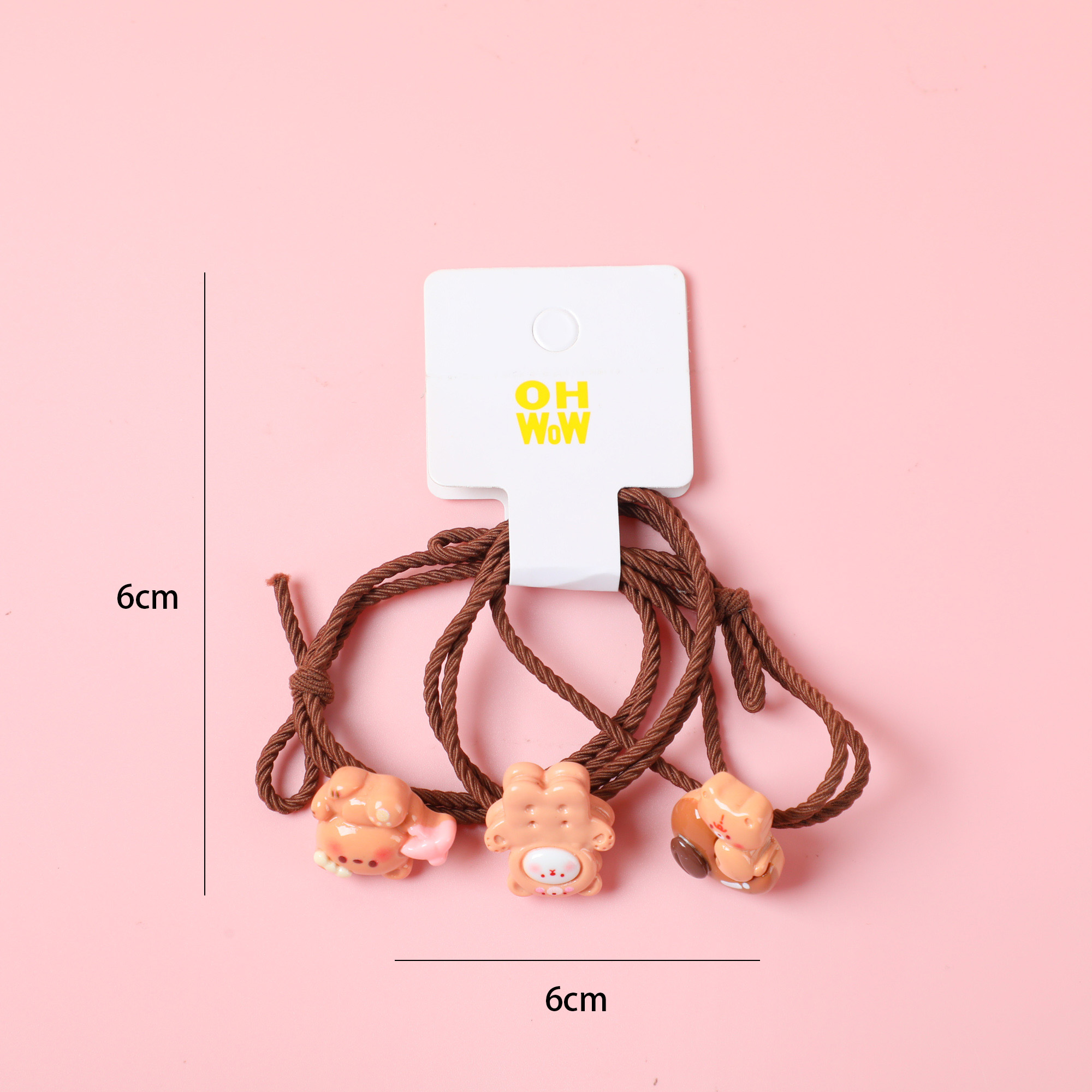 Biscuit Bear Children's Hair Ties 3pcs