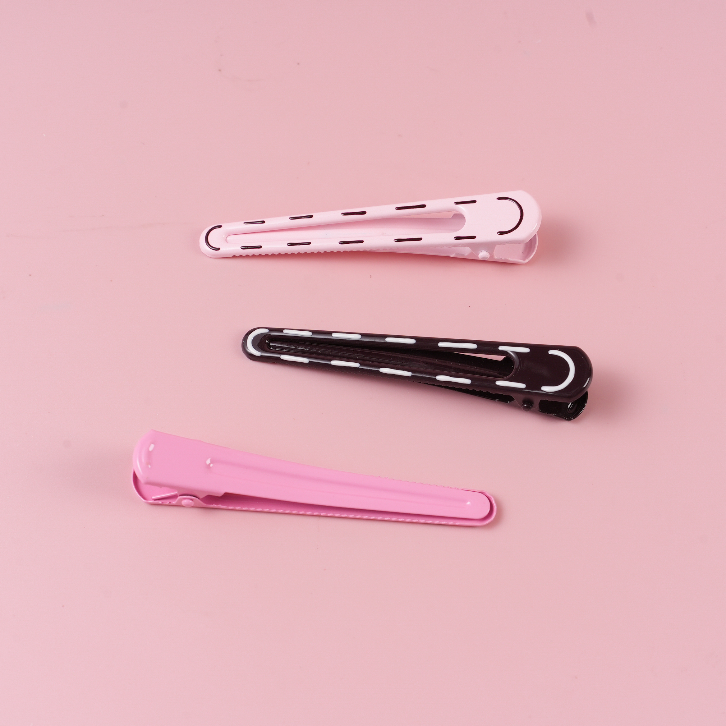 Teardrop Canelé Pattern Hair Clip 8cm-3pcs