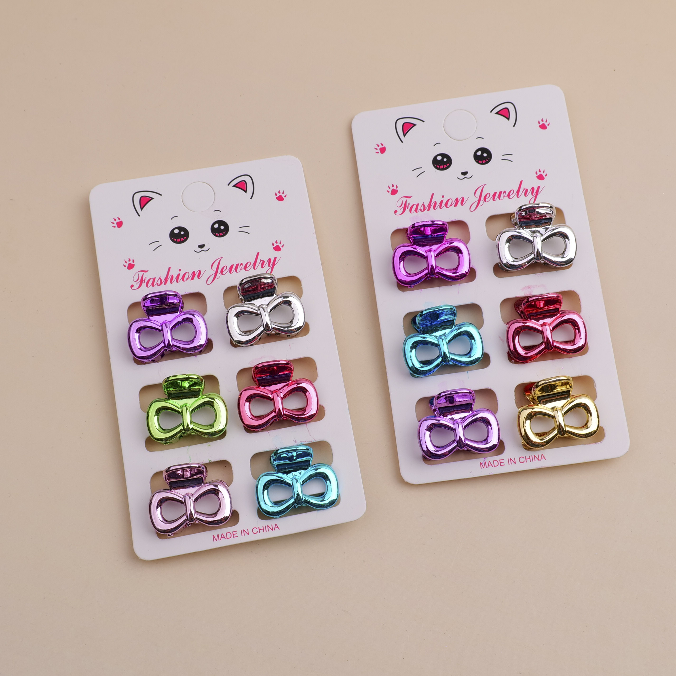 Bright Color Electroplated Hair Claw Clip 6pcs - 5