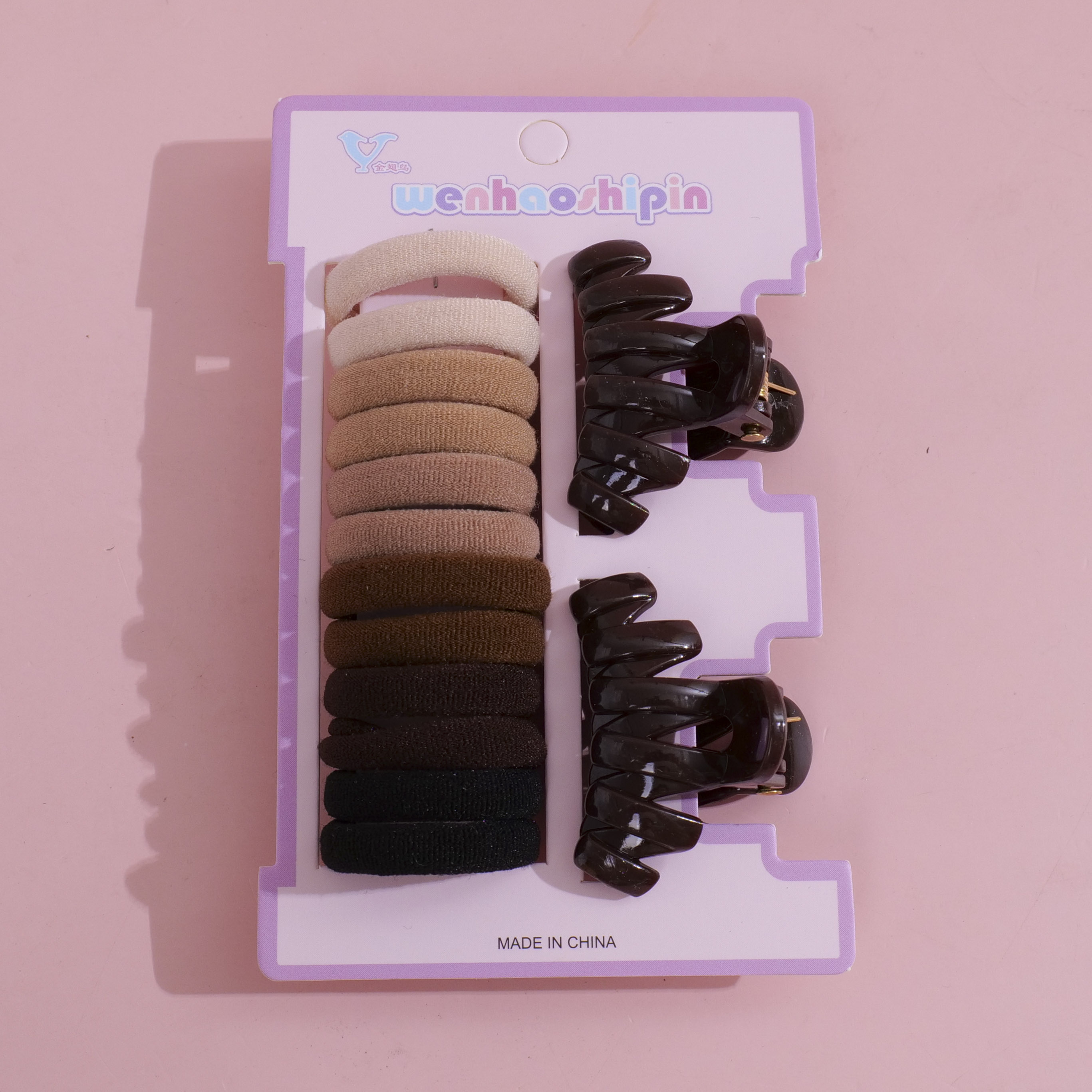 Claw Clip and Hair Tie Accessory Set – 1
