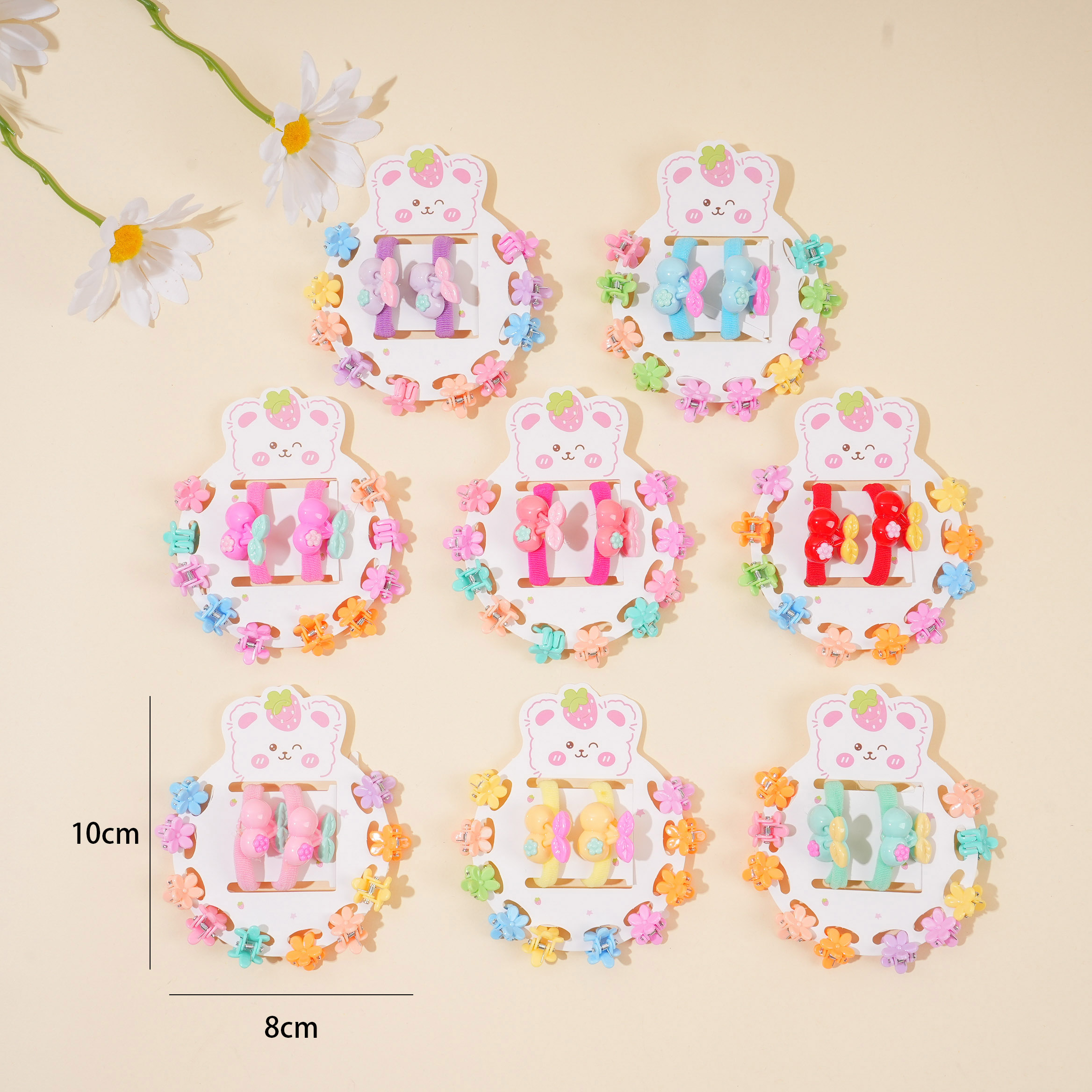 Cherry Hair Tie + Claw Clip Set