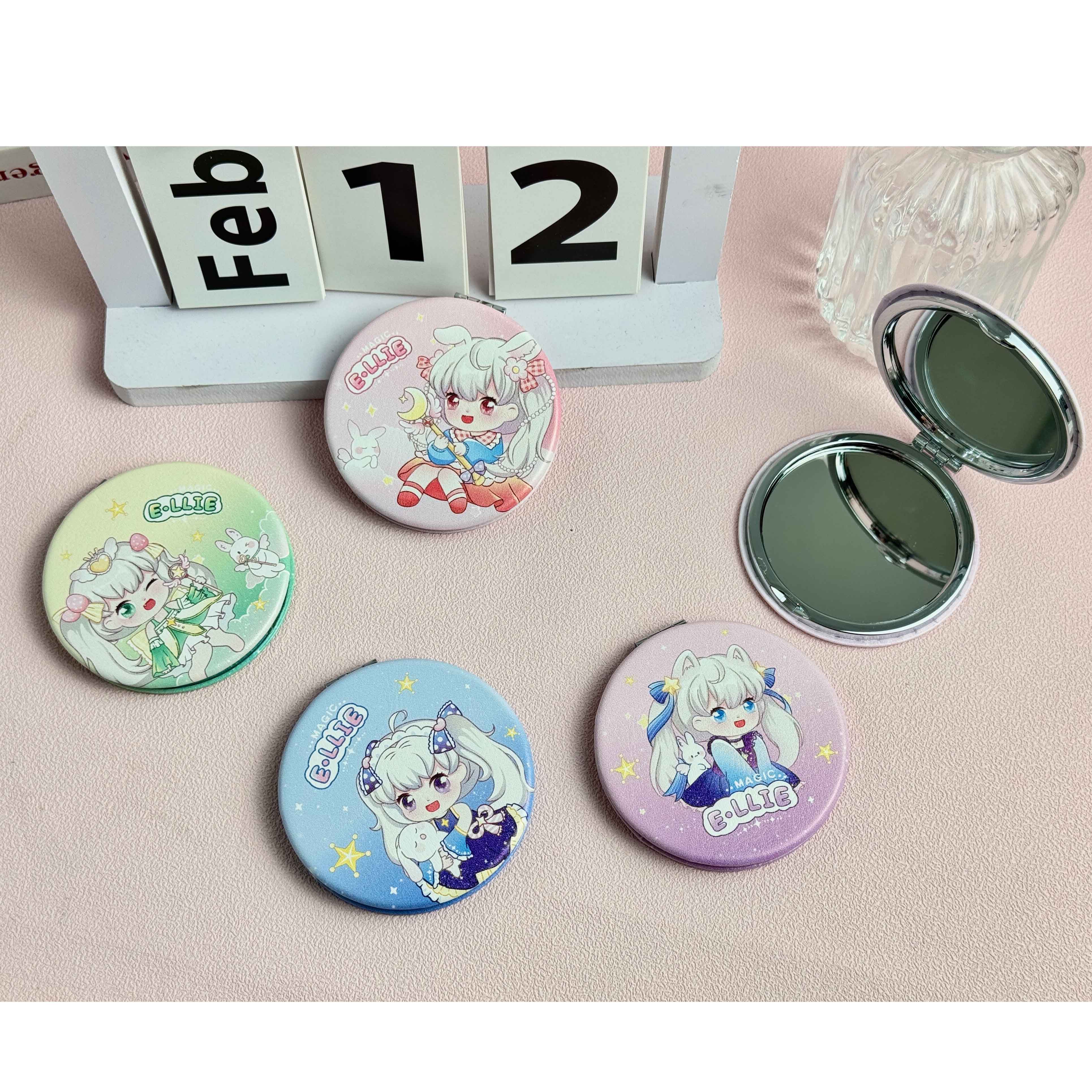 Cartoon Round Fashion Mirror