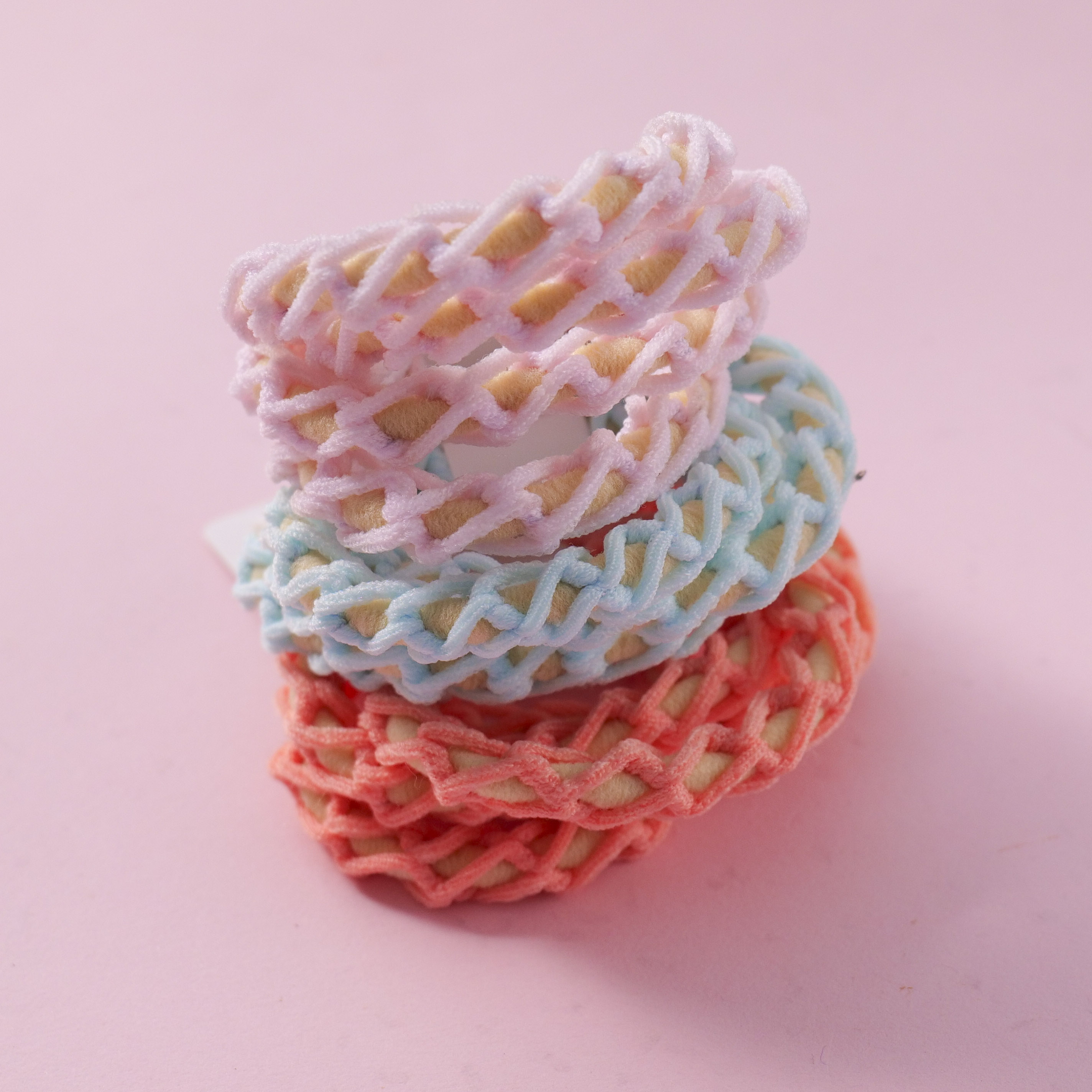 Colorful Spiral Basic Hair Ties 4pcs-1