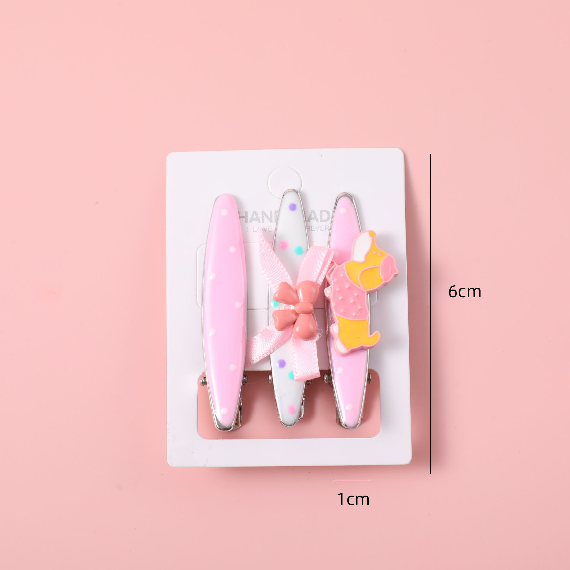 Puppy Hair Clip Set 3pcs 6cm