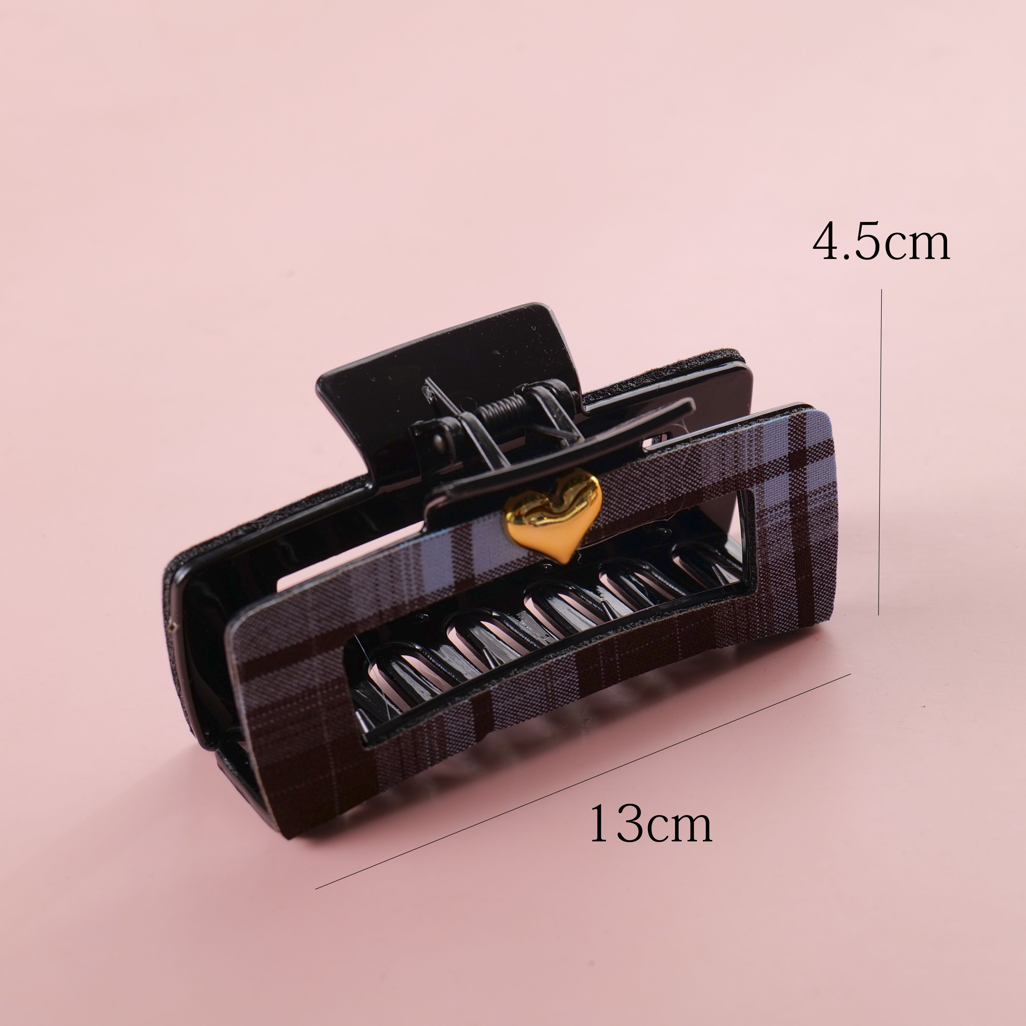 Heart Square Hair Claw 13cm