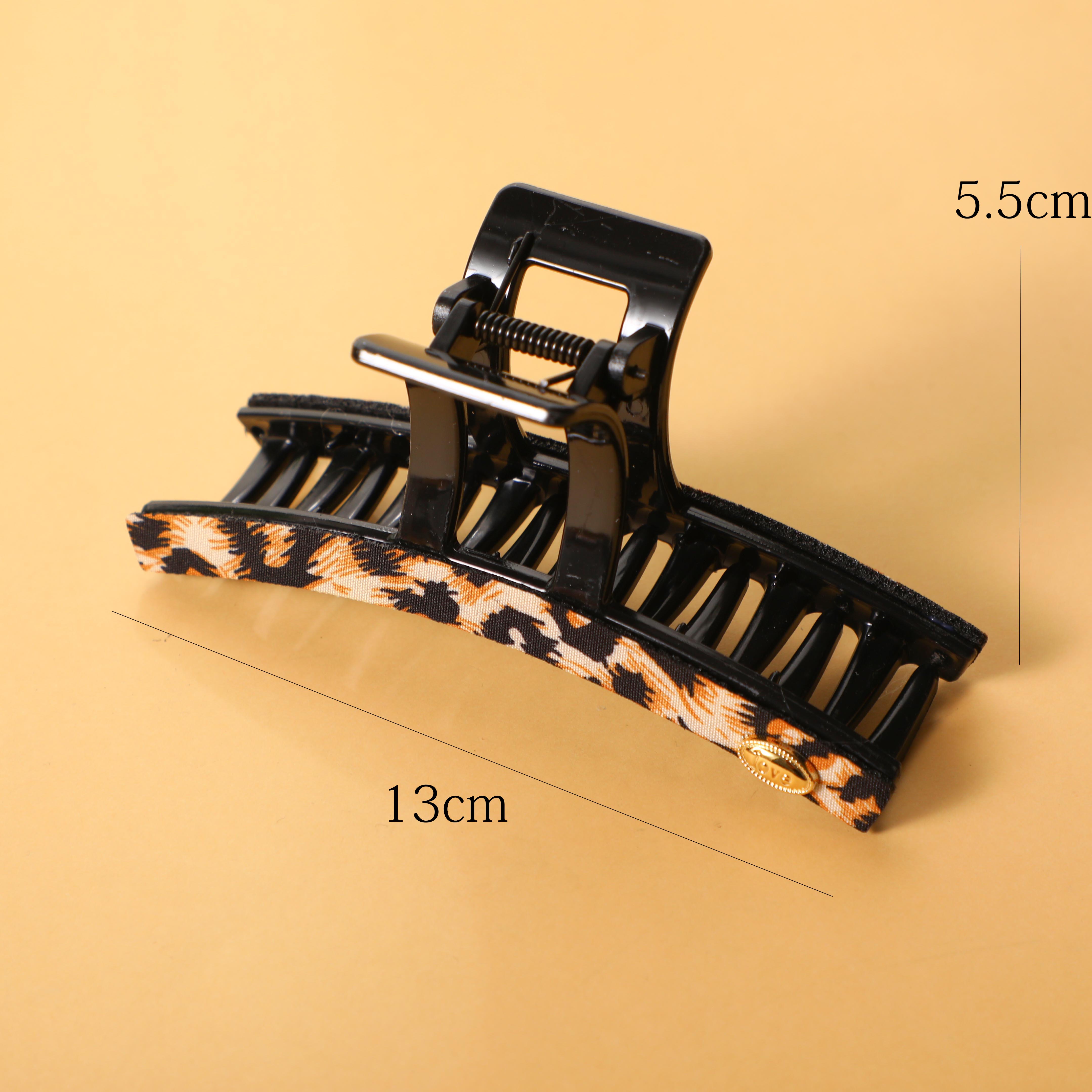 Vintage Leopard Hair Claw 2pcs 13cm