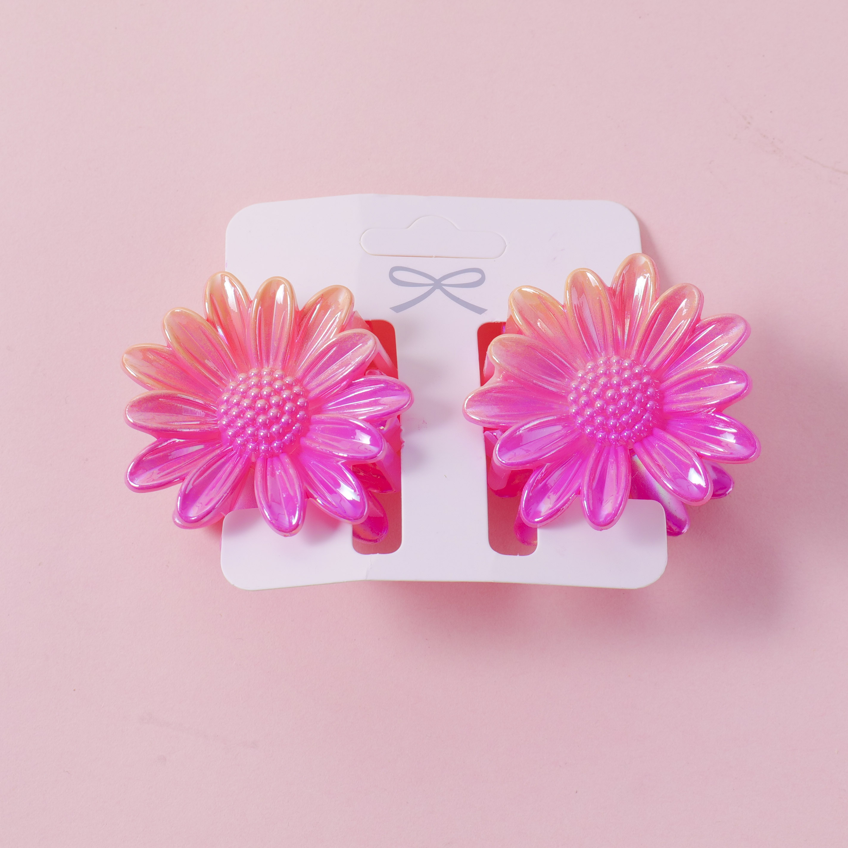 Pearlescent Small Flower Claw Clip 2Pcs