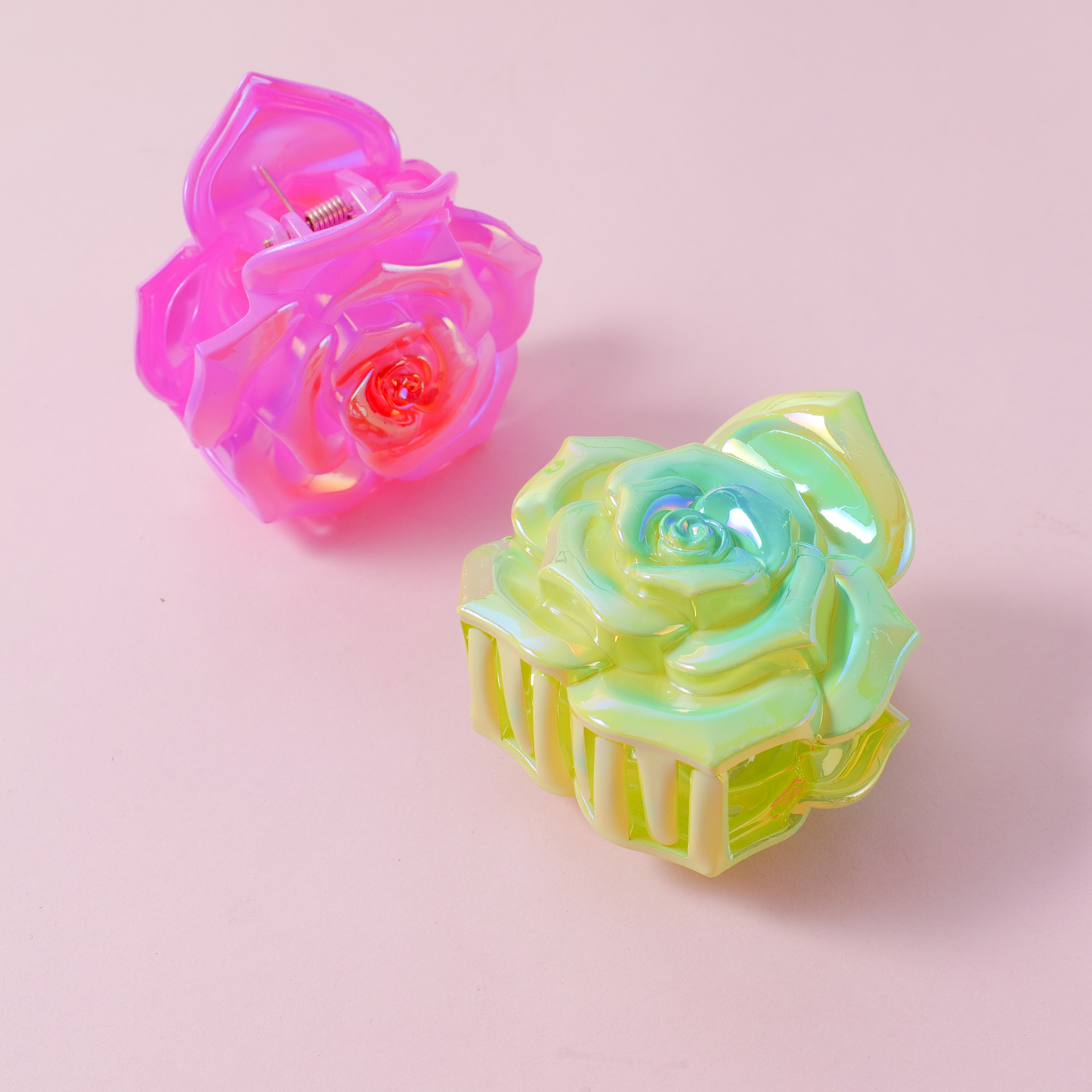 Aurora Gradient Rose Claw Clip