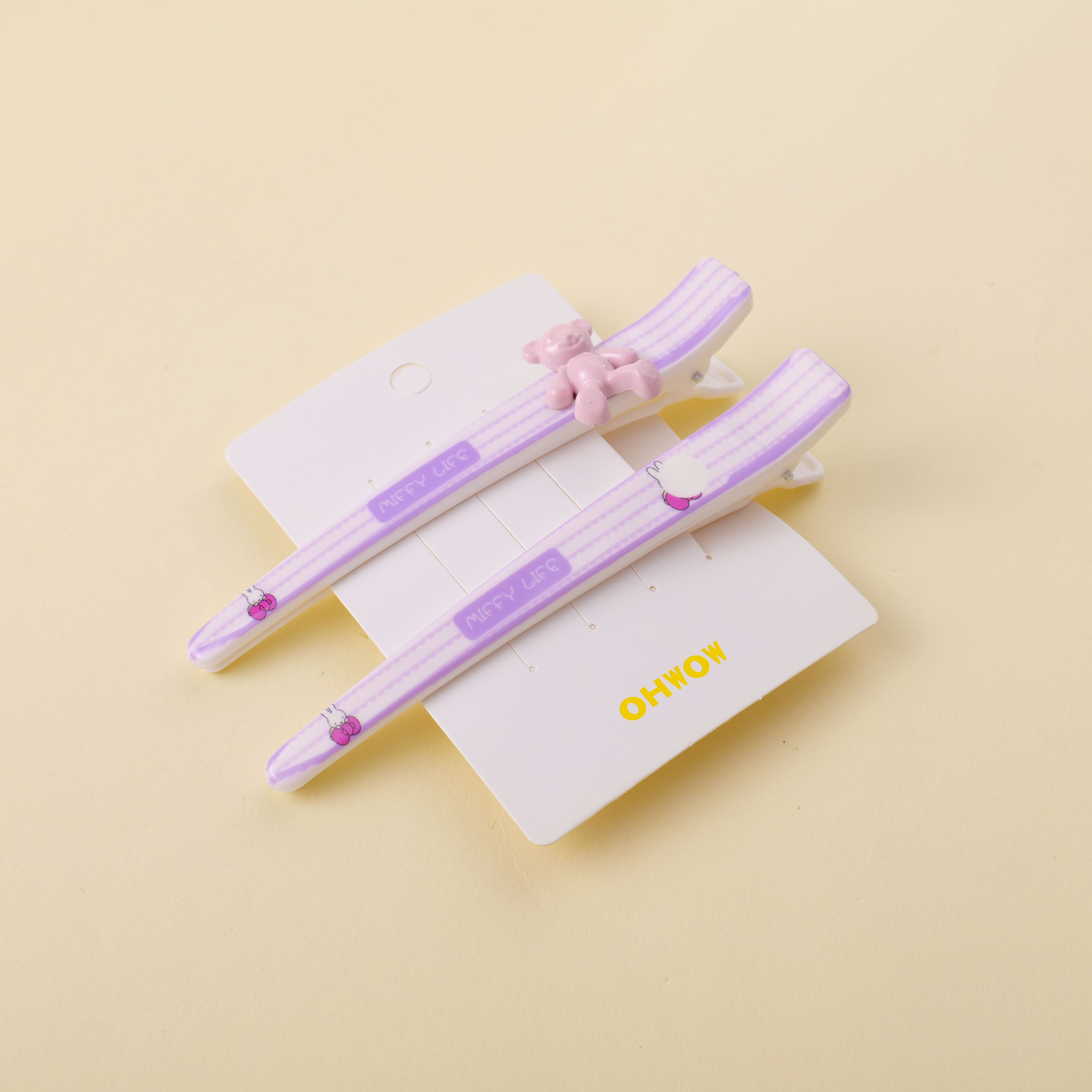 12cm Simple Bear Hair Clips 2pcs
