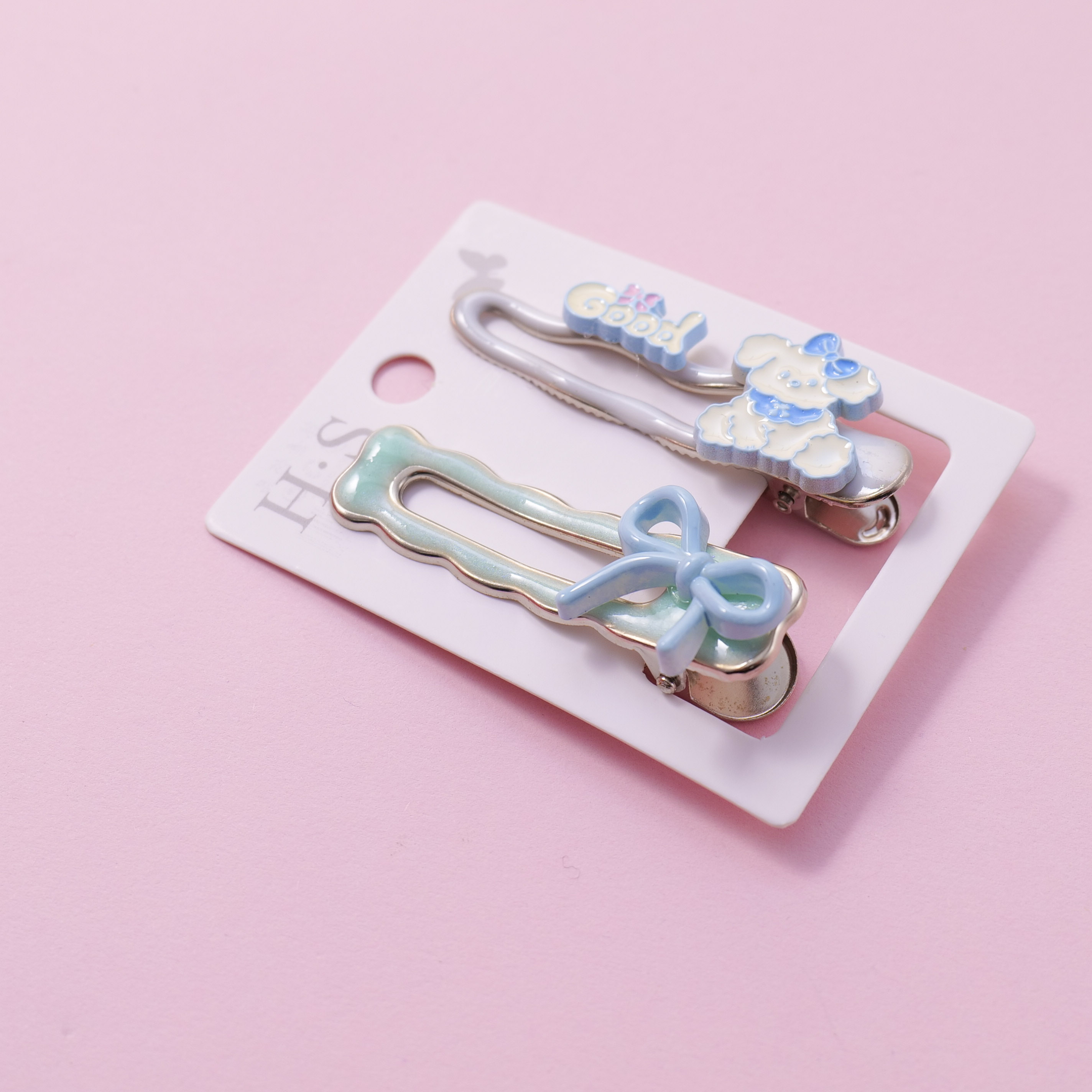 Dog Letter Hair Clips 2pcs