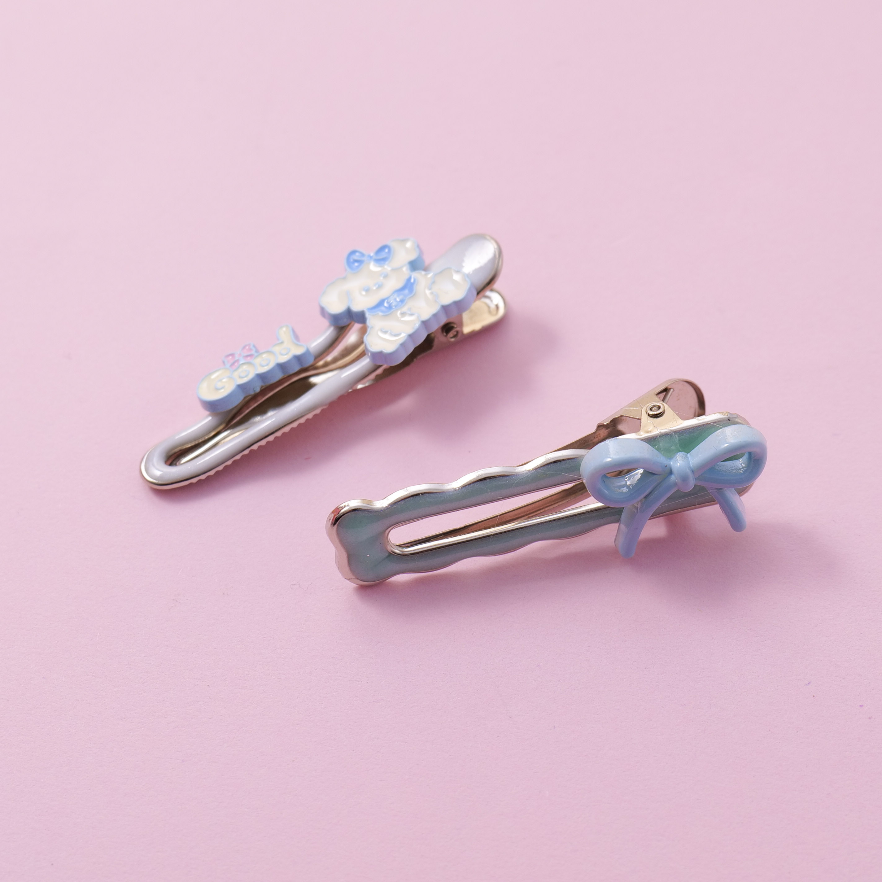 Dog Letter Hair Clips 2pcs