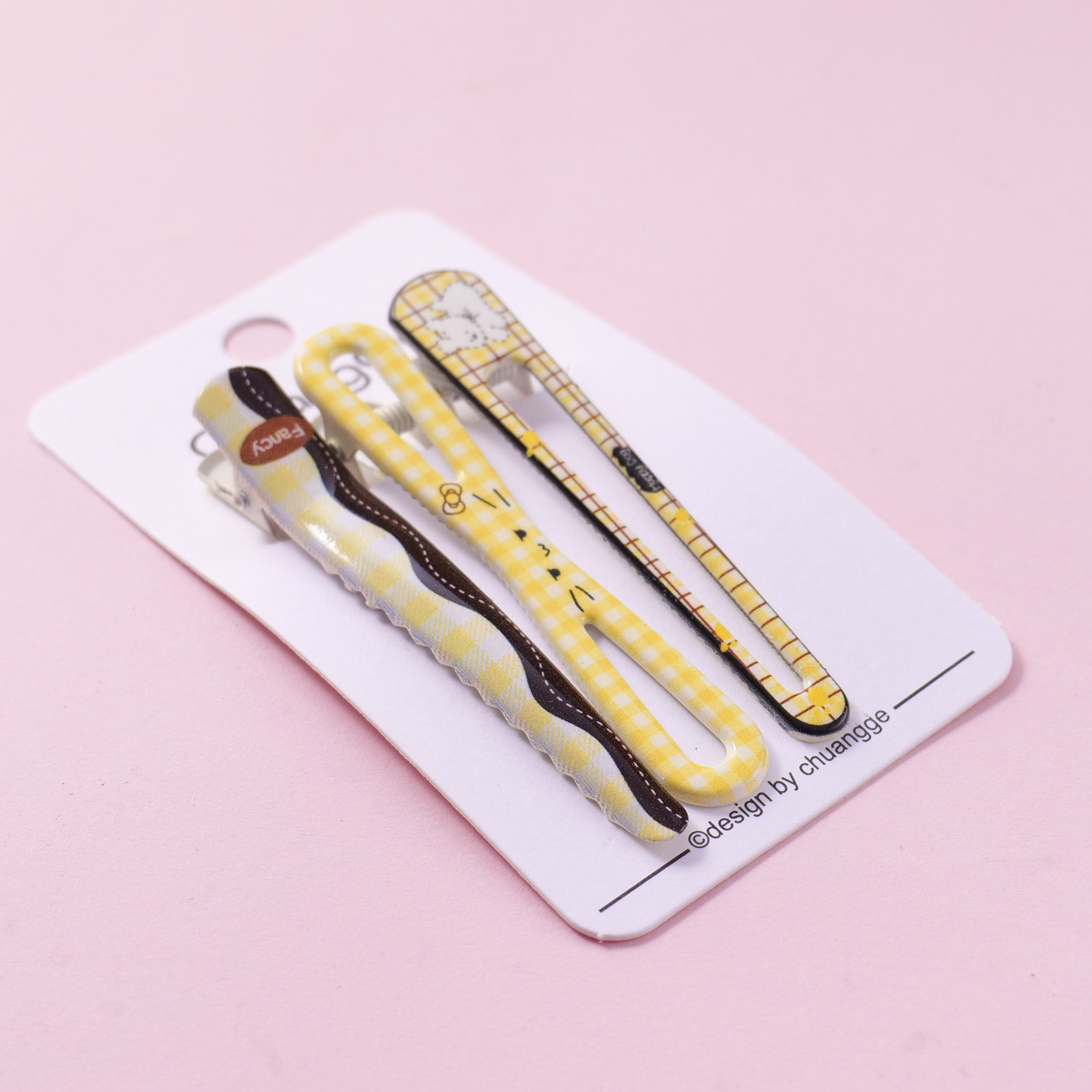 Happy Dog Acrylic Hair Clip3pcs
