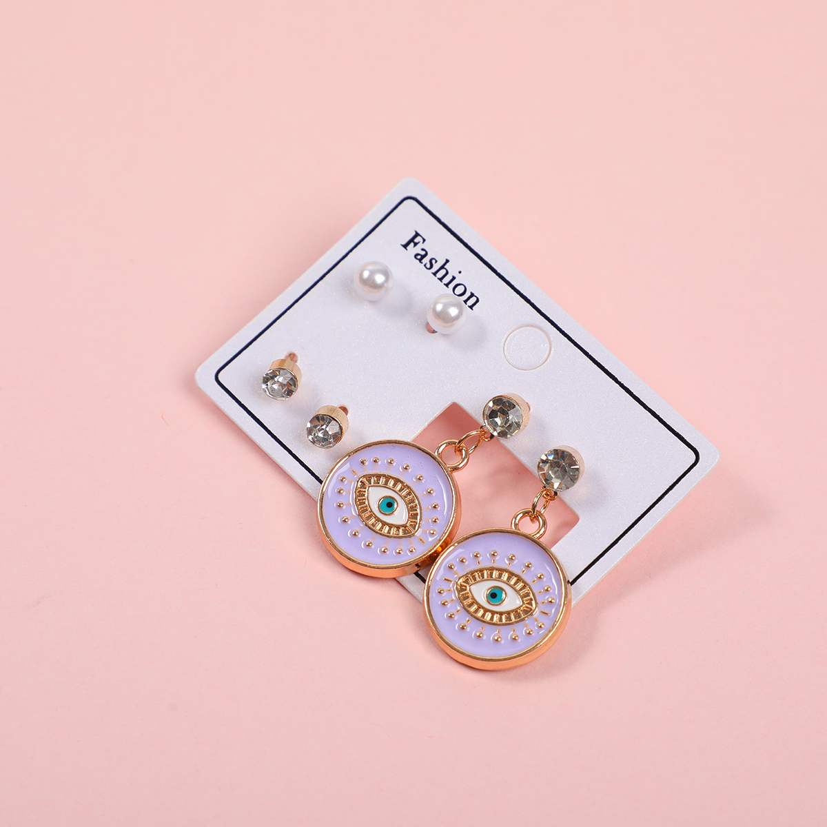 Eye Series Luxury 3 Pairs Earrings-4