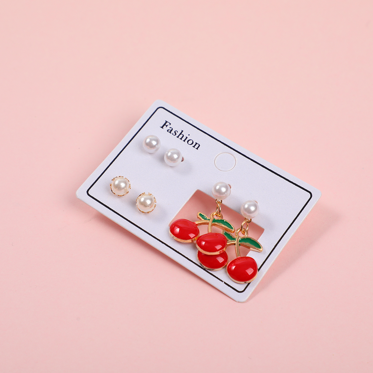 Cherry Luxury 3 Pairs Earrings