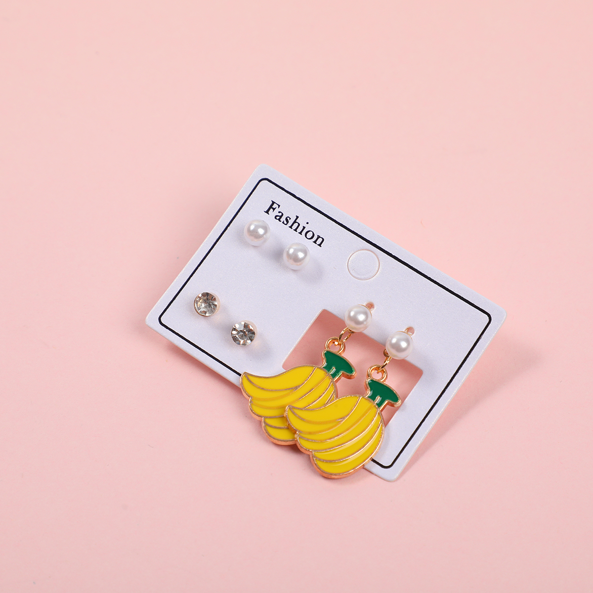 Banana Luxury 3 Pairs Earrings