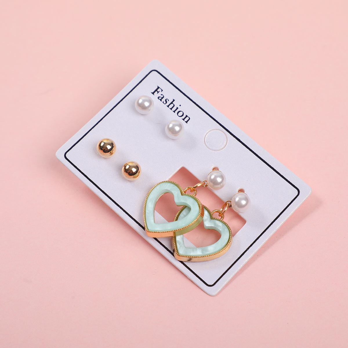 Hollow Heart Luxury 3 Pairs Earrings