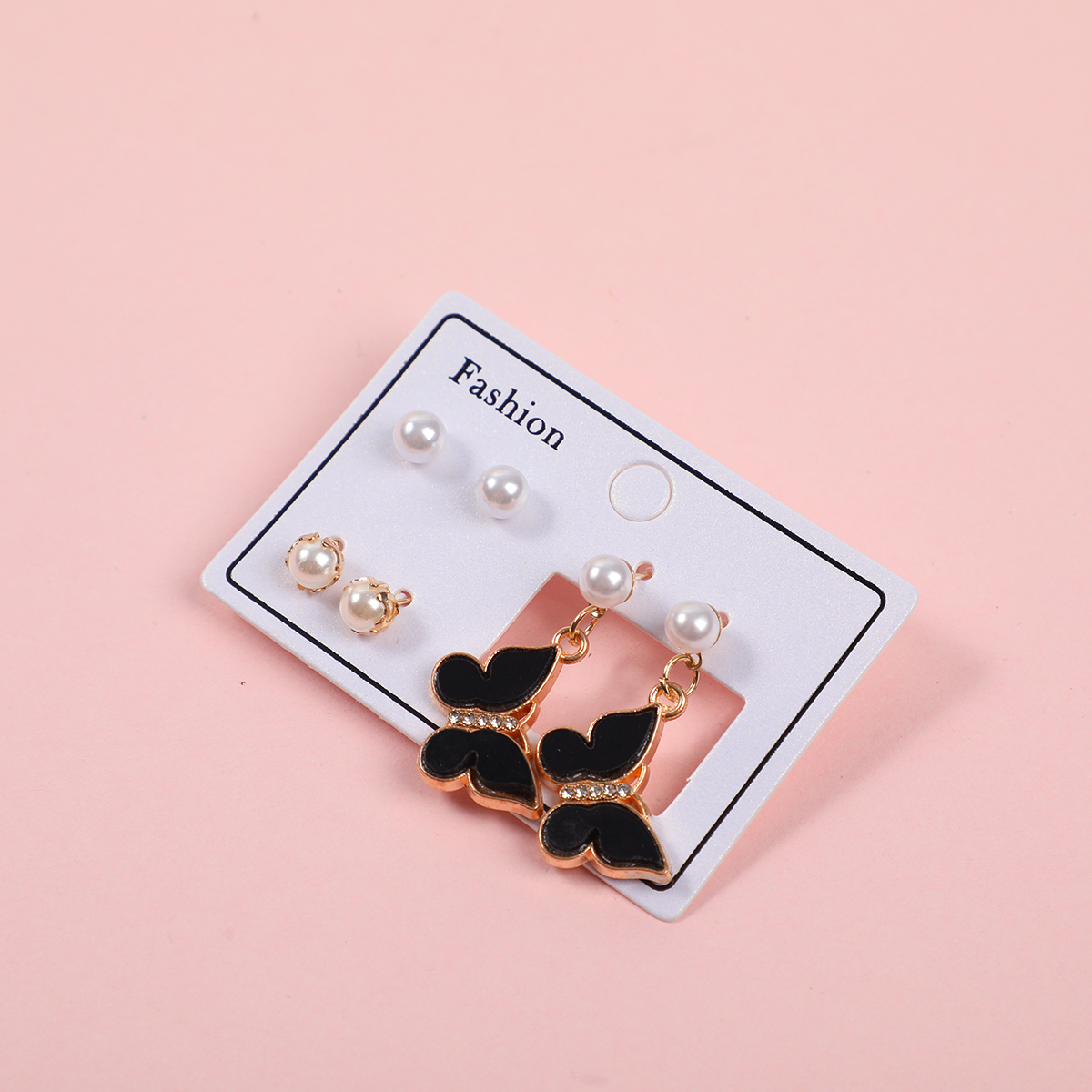 Black Butterfly Luxury 3 Pairs Earrings