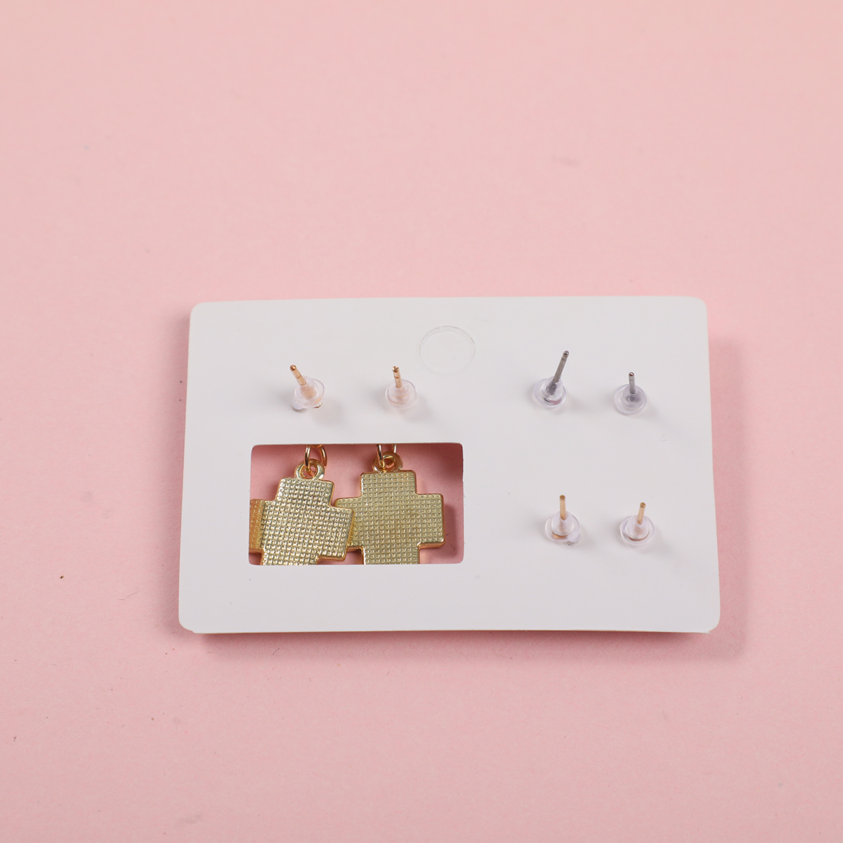 White Luxury 3 Pairs Earrings