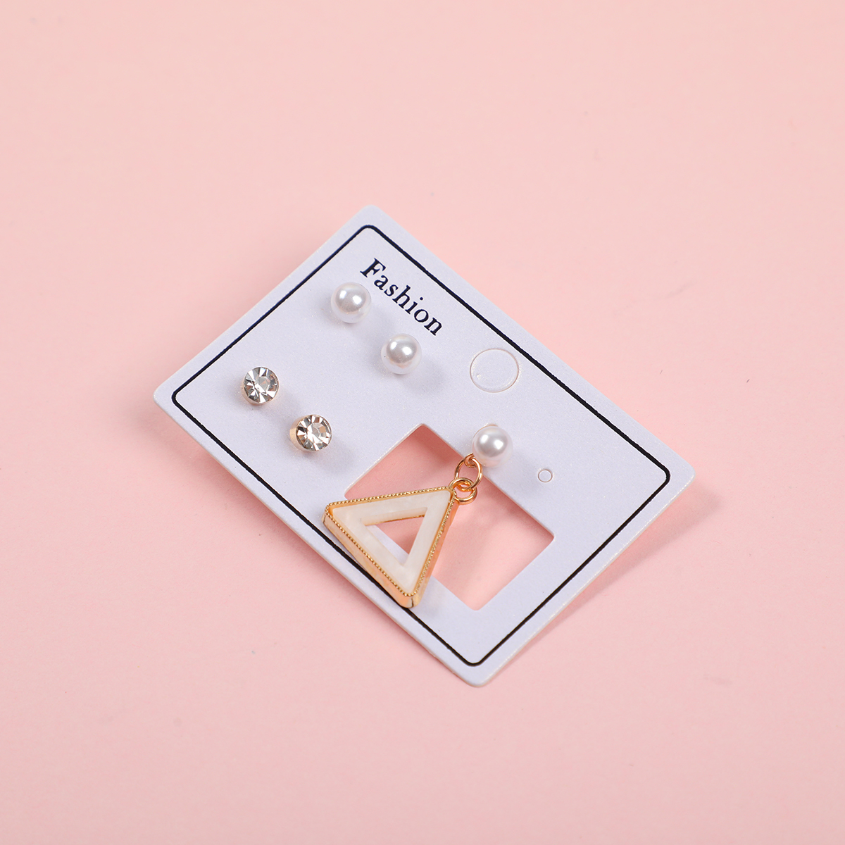 Hollow Triangle Luxury 3 Pairs Earrings