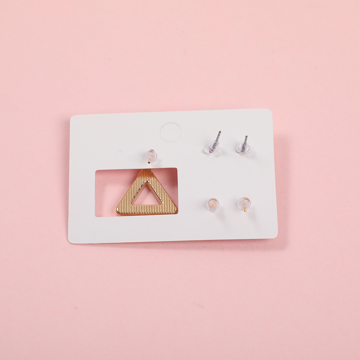 Hollow Triangle Luxury 3 Pairs Earrings