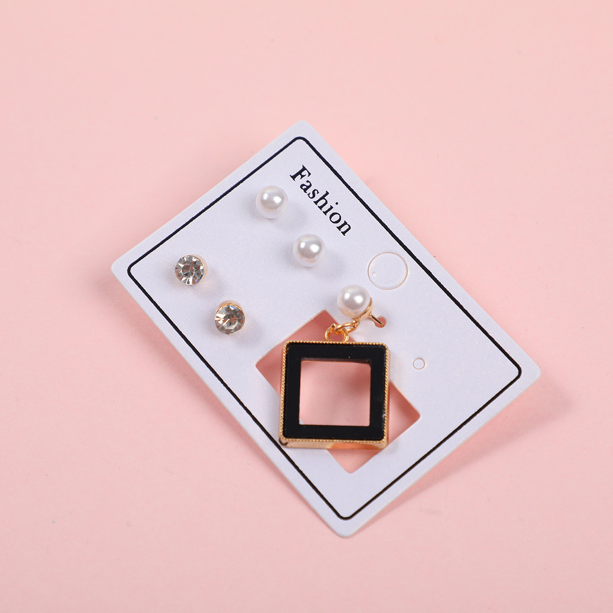 Hollow Rhombus Luxury 3 Pairs Earrings