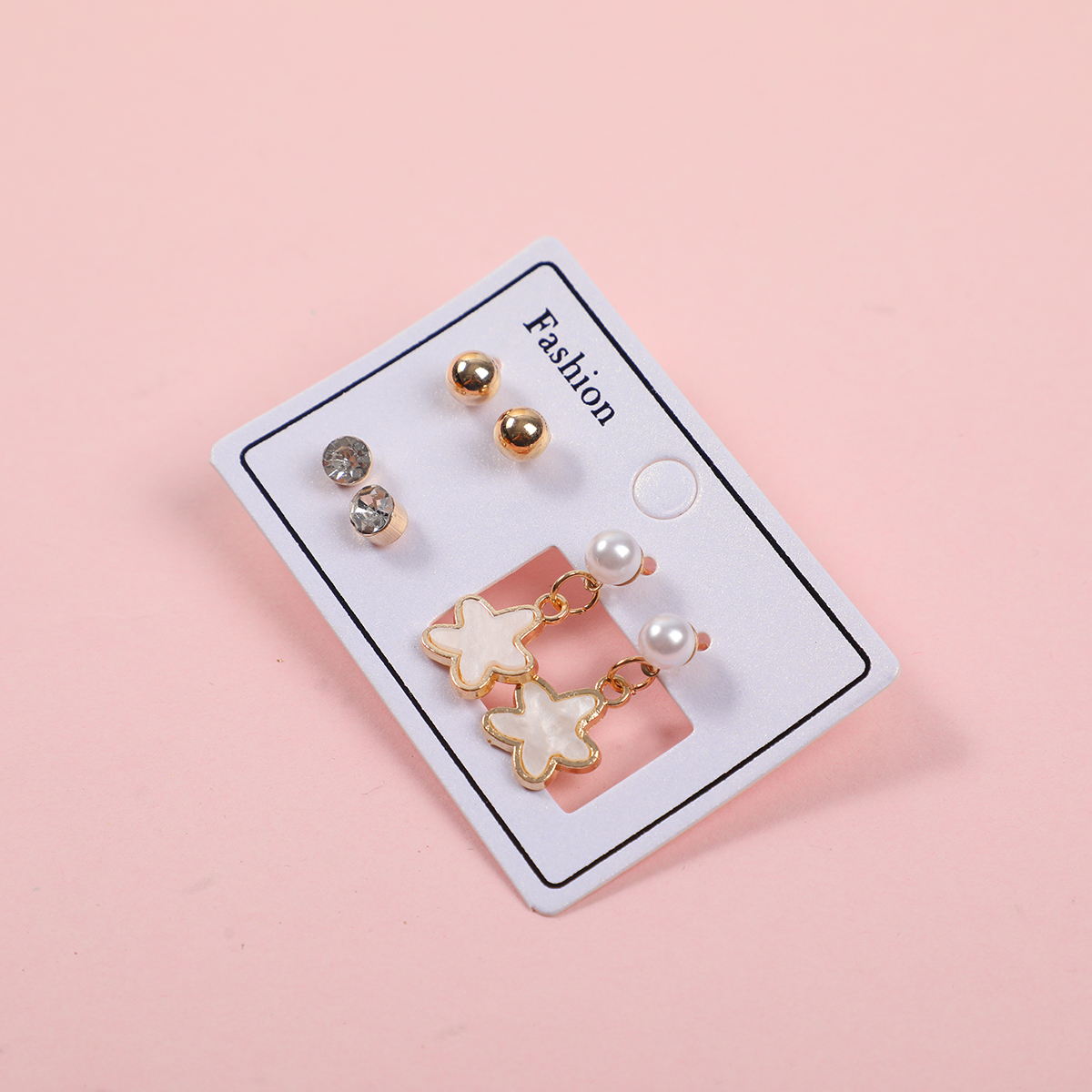 Small Flower Knot Luxury 3 Pairs Earrings