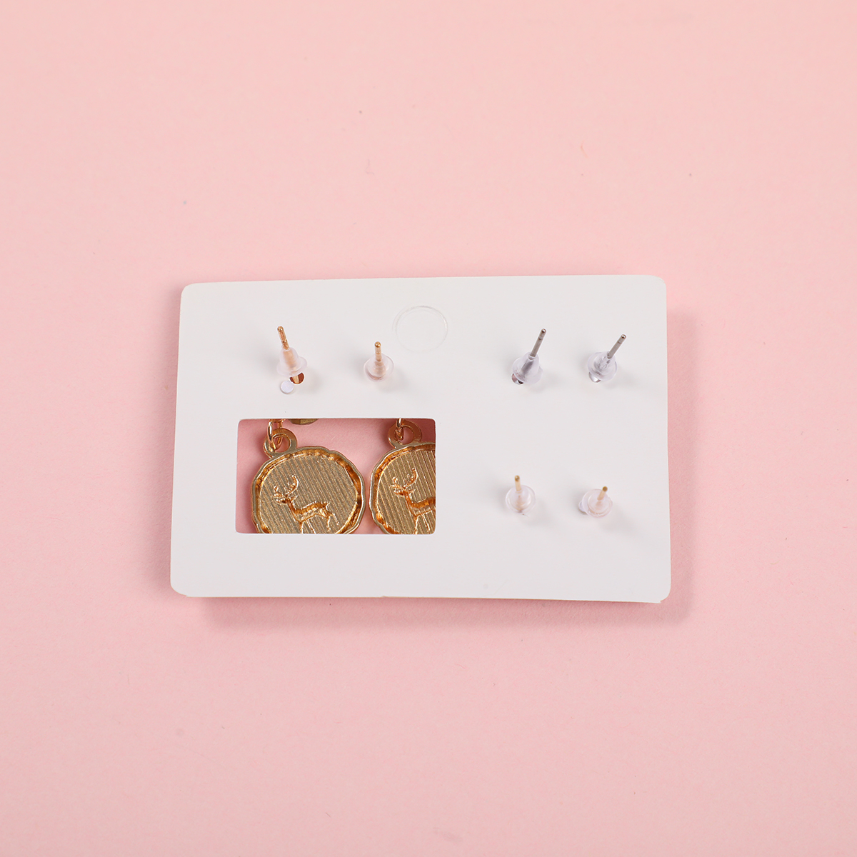 Enamel Deer Luxury 3 Pairs Earrings