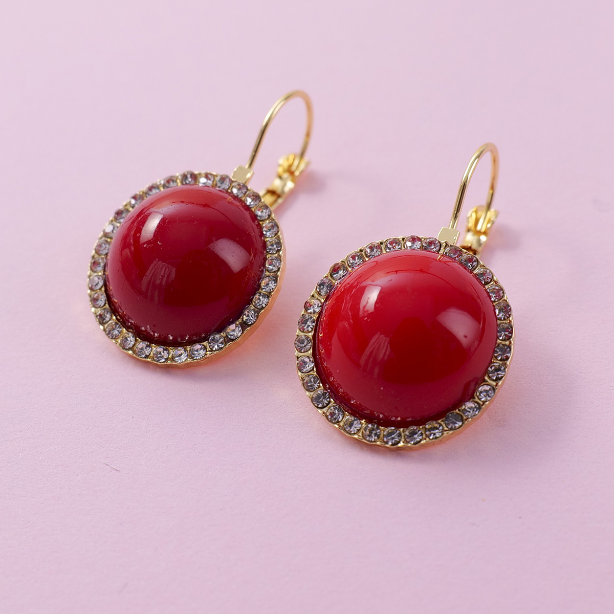 Red Luxury-Style Earrings