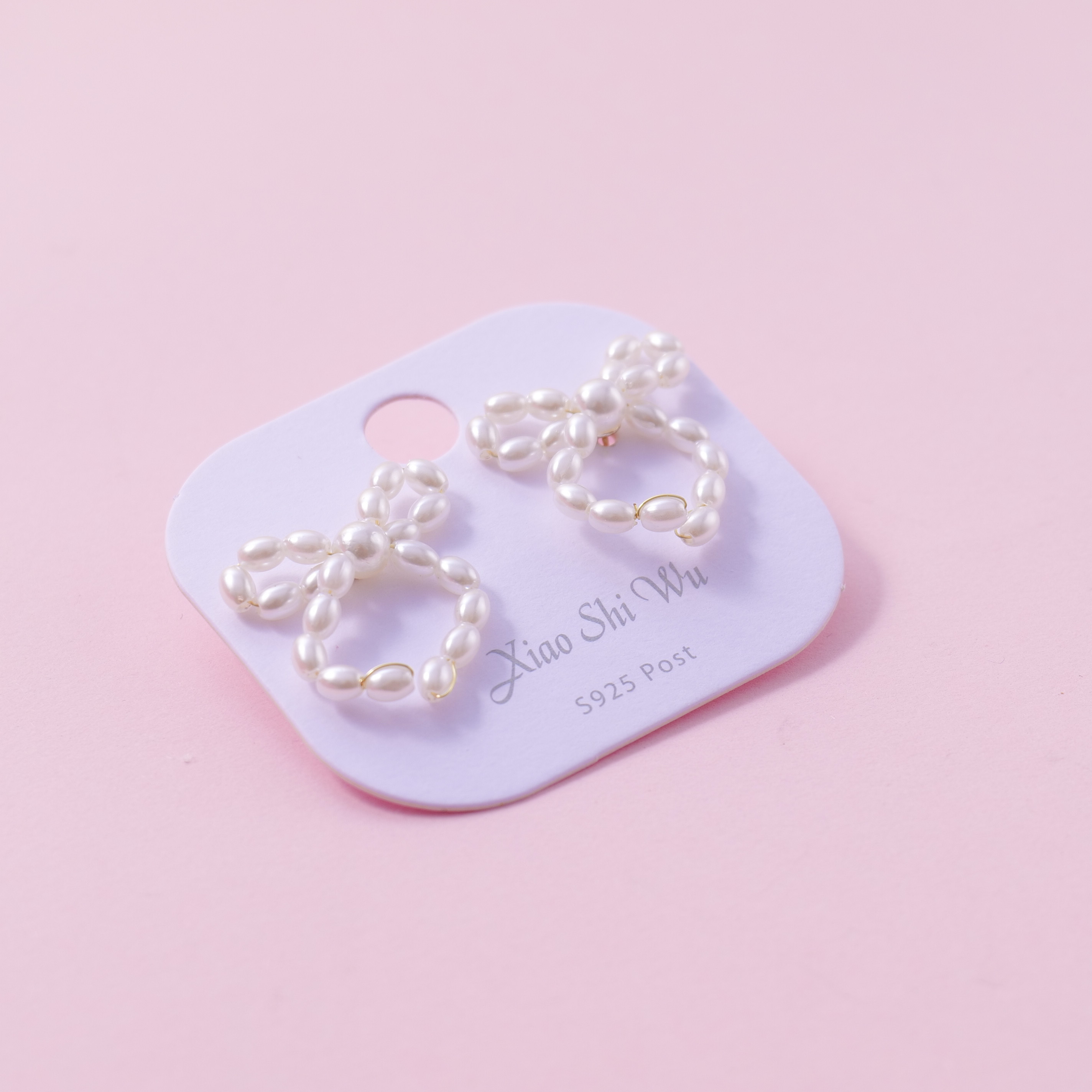 Bow Mini Pearl Earrings