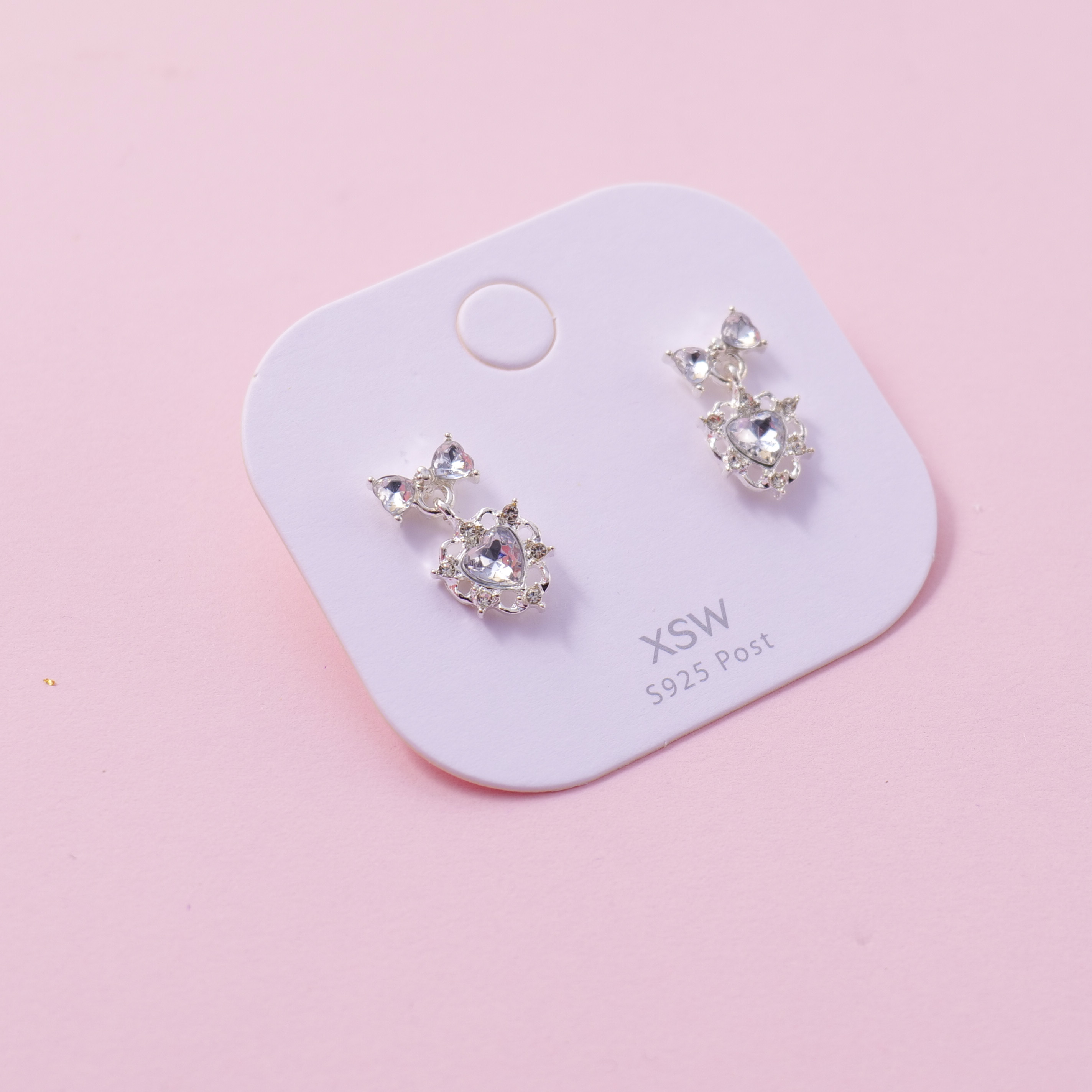 Bow Heart Earrings