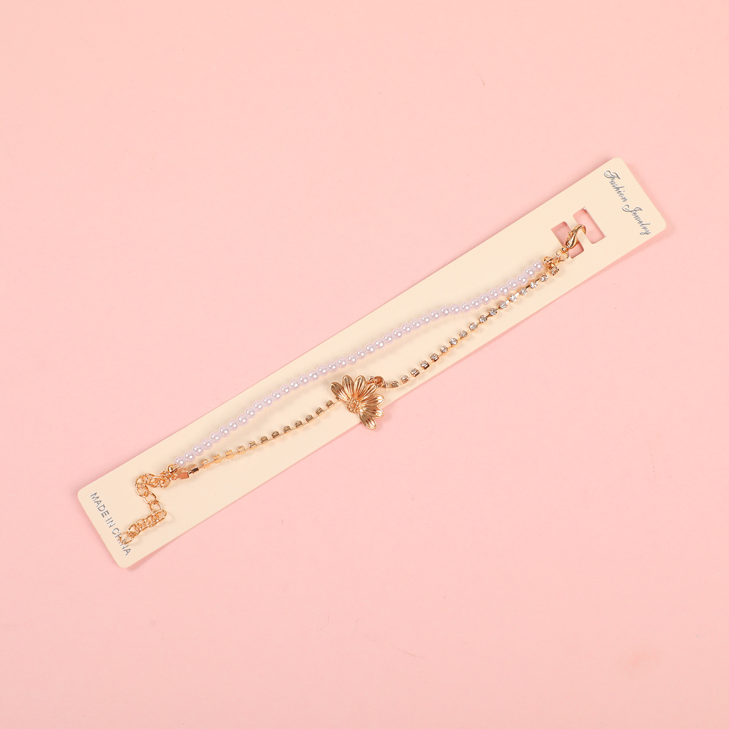 Random Mixed Style Pearl Golden Series Bracelet-1