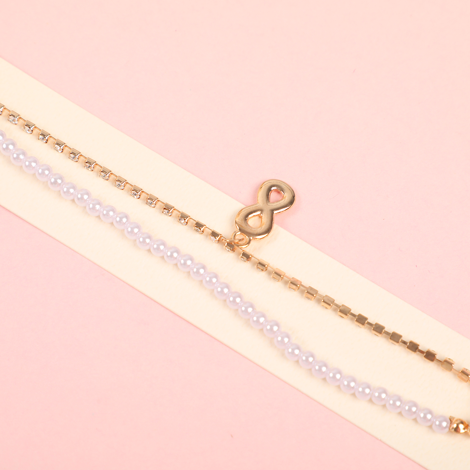 Random Mixed Style Pearl Golden Series Bracelet-2