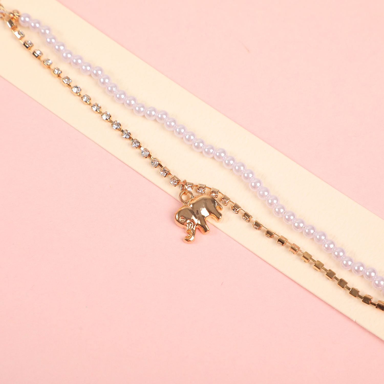 Random Mixed Style Pearl Golden Series Bracelet-3
