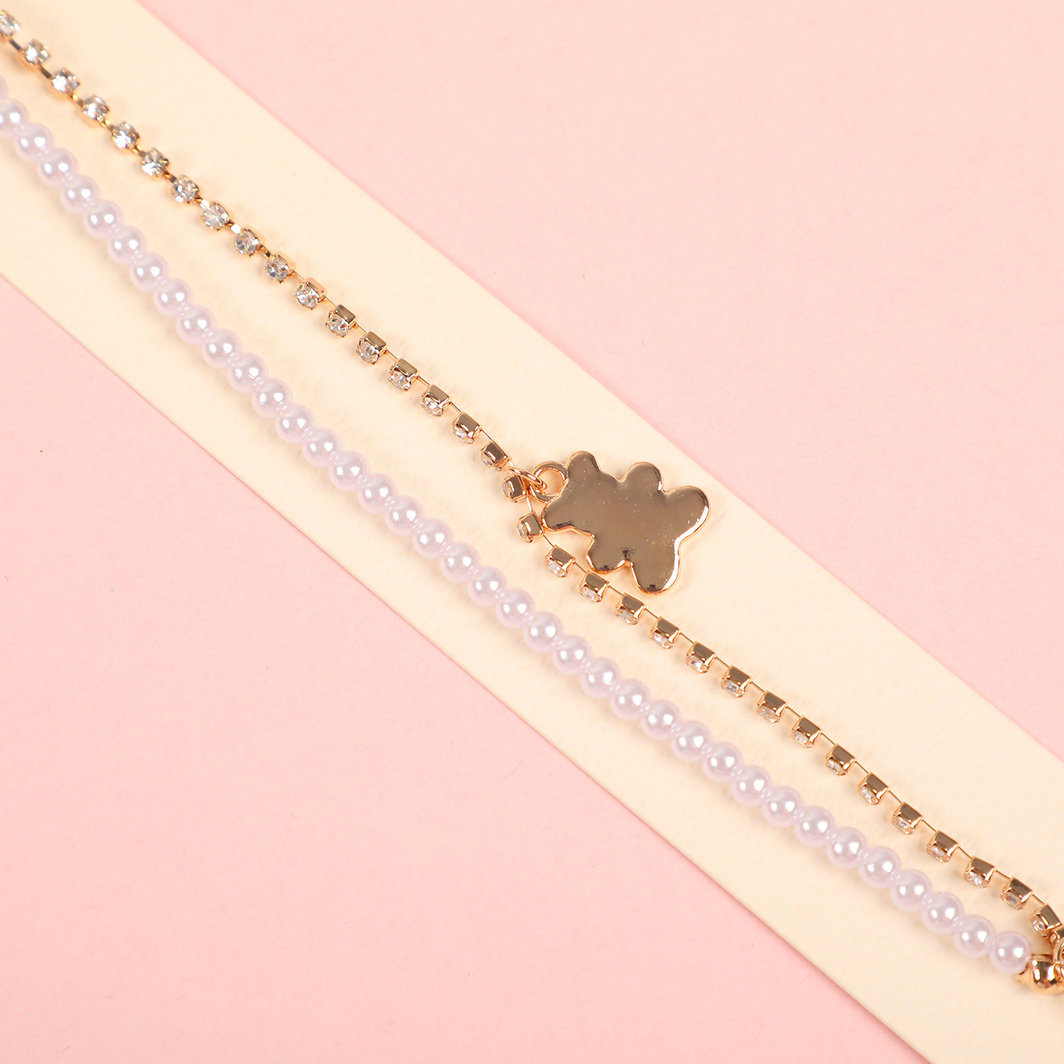 Random Mixed Style Pearl Golden Series Bracelet-5
