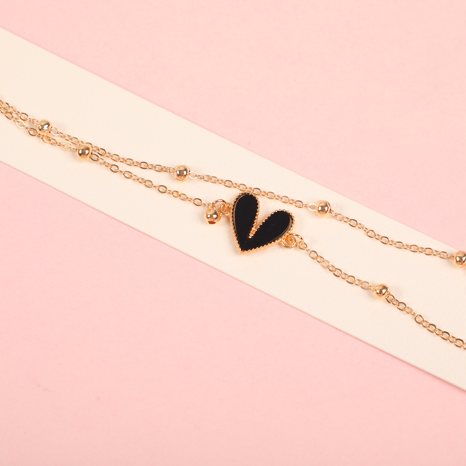 Random Mixed Style Heart Golden Bracelet
