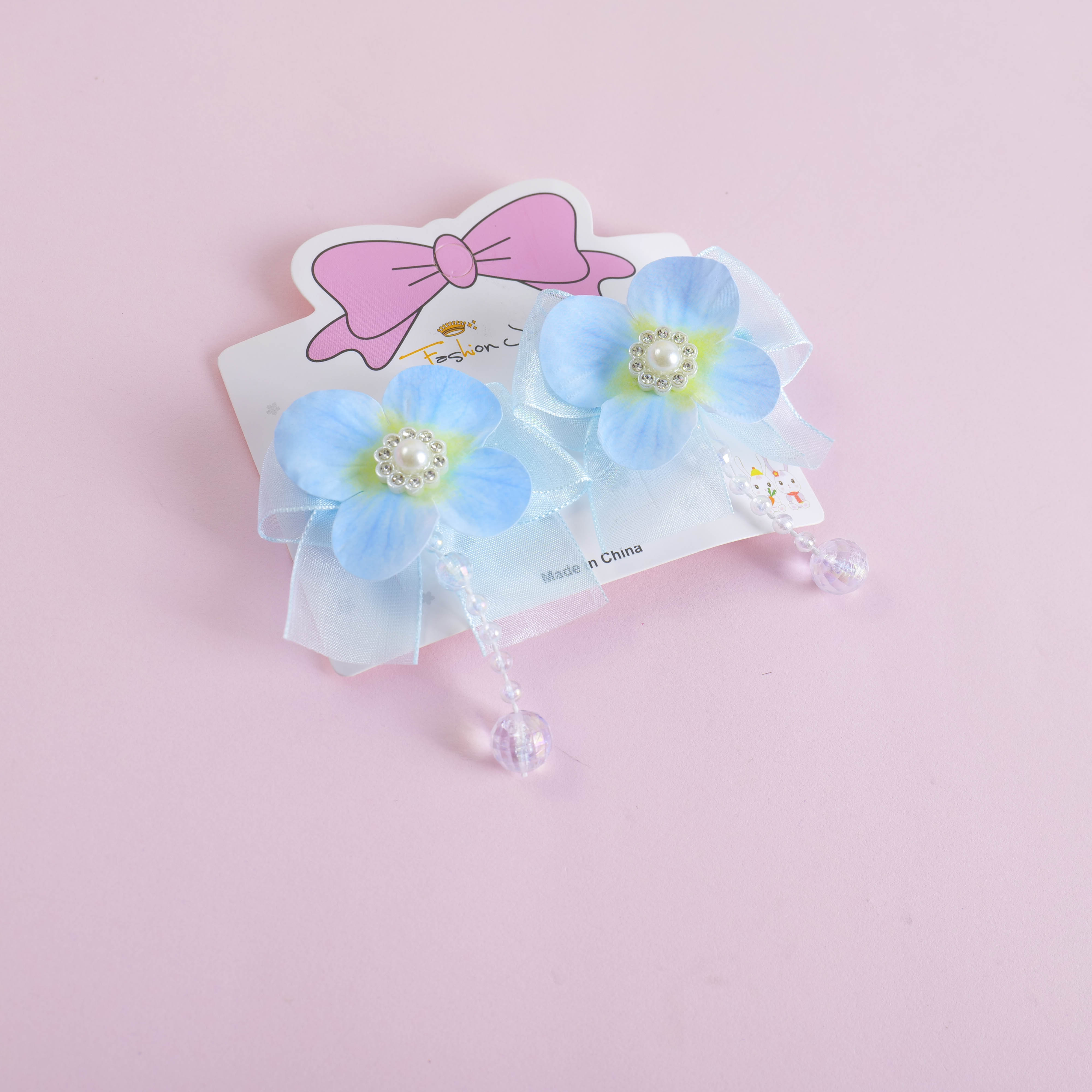 Short Pink Petal Hair Clip