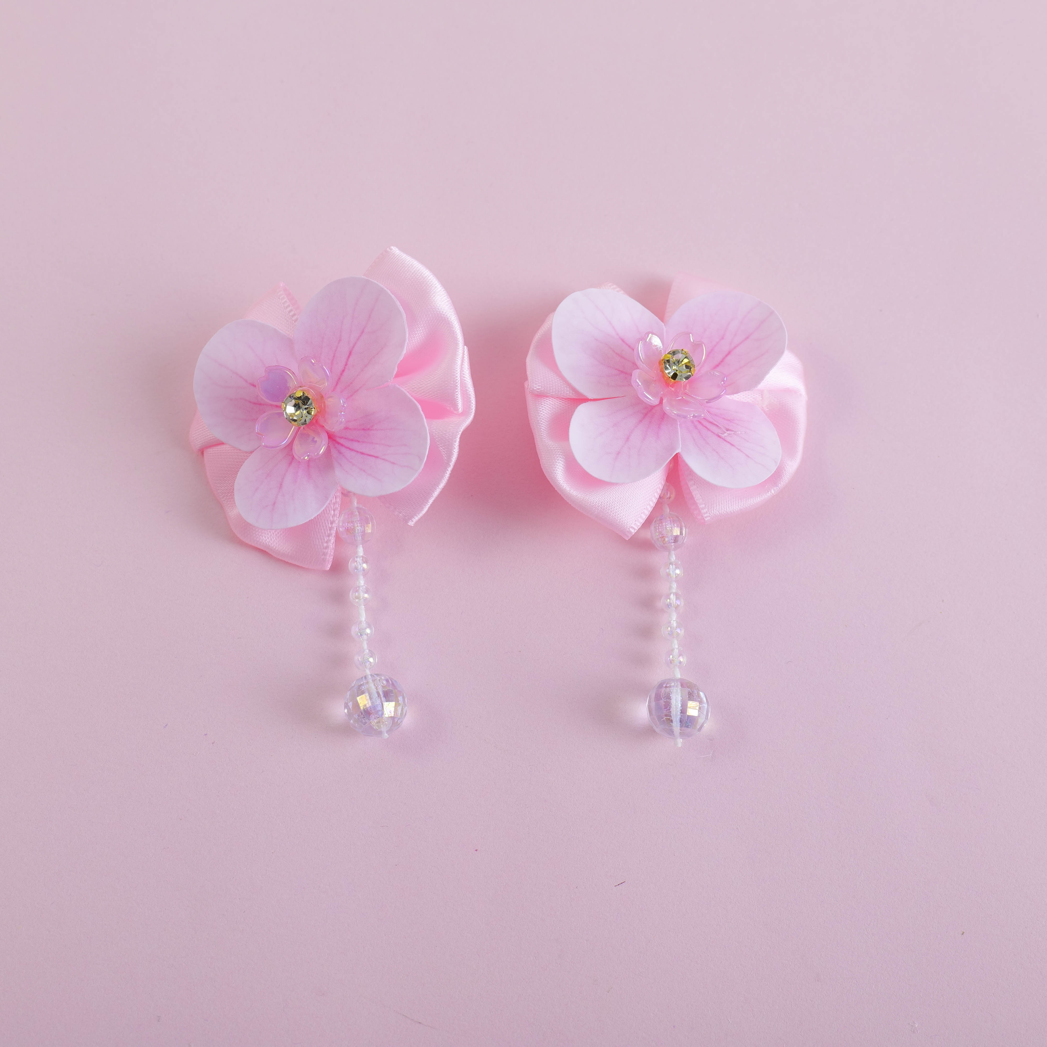 Short Blue Petal Hair Clip