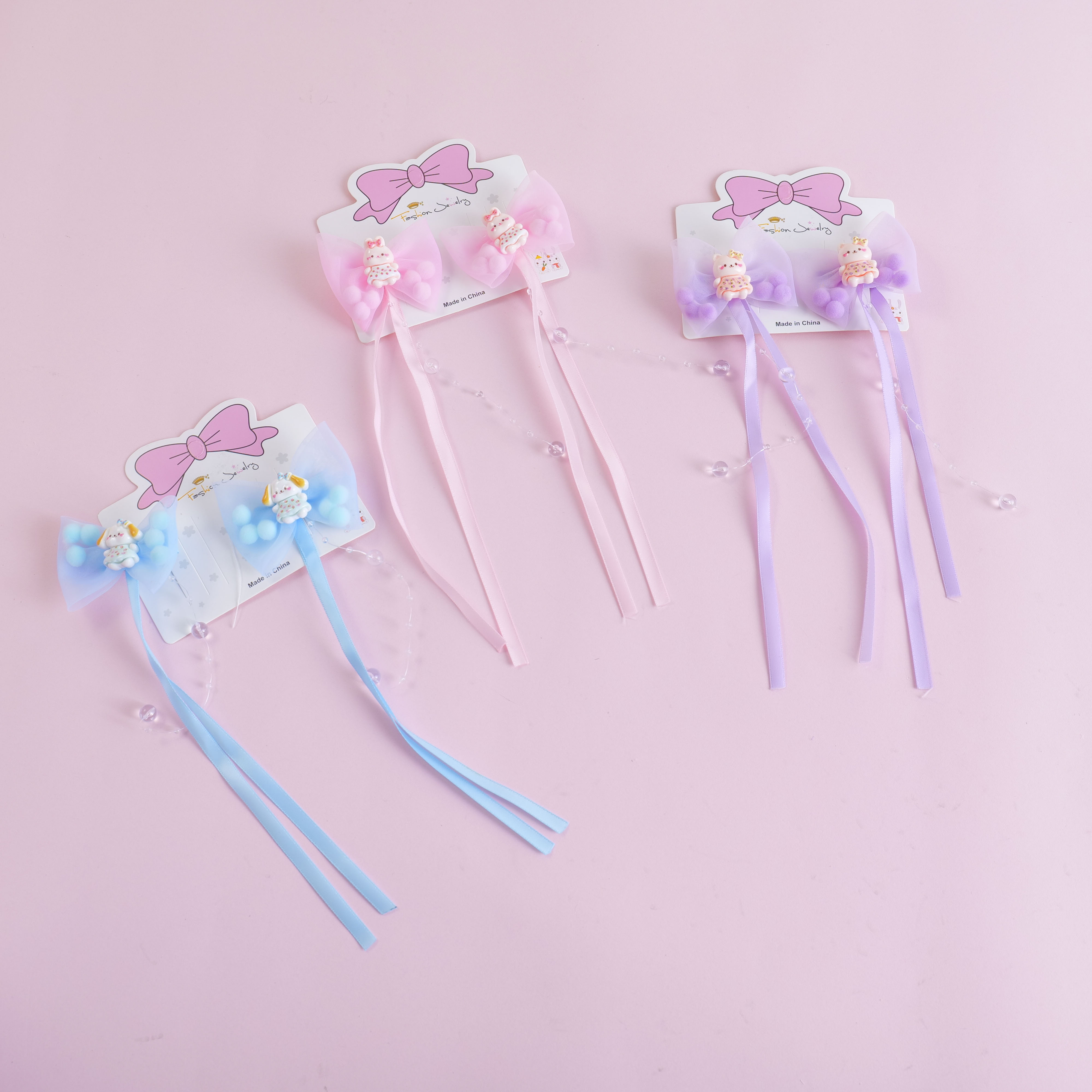 Ball Bow Hair Clip