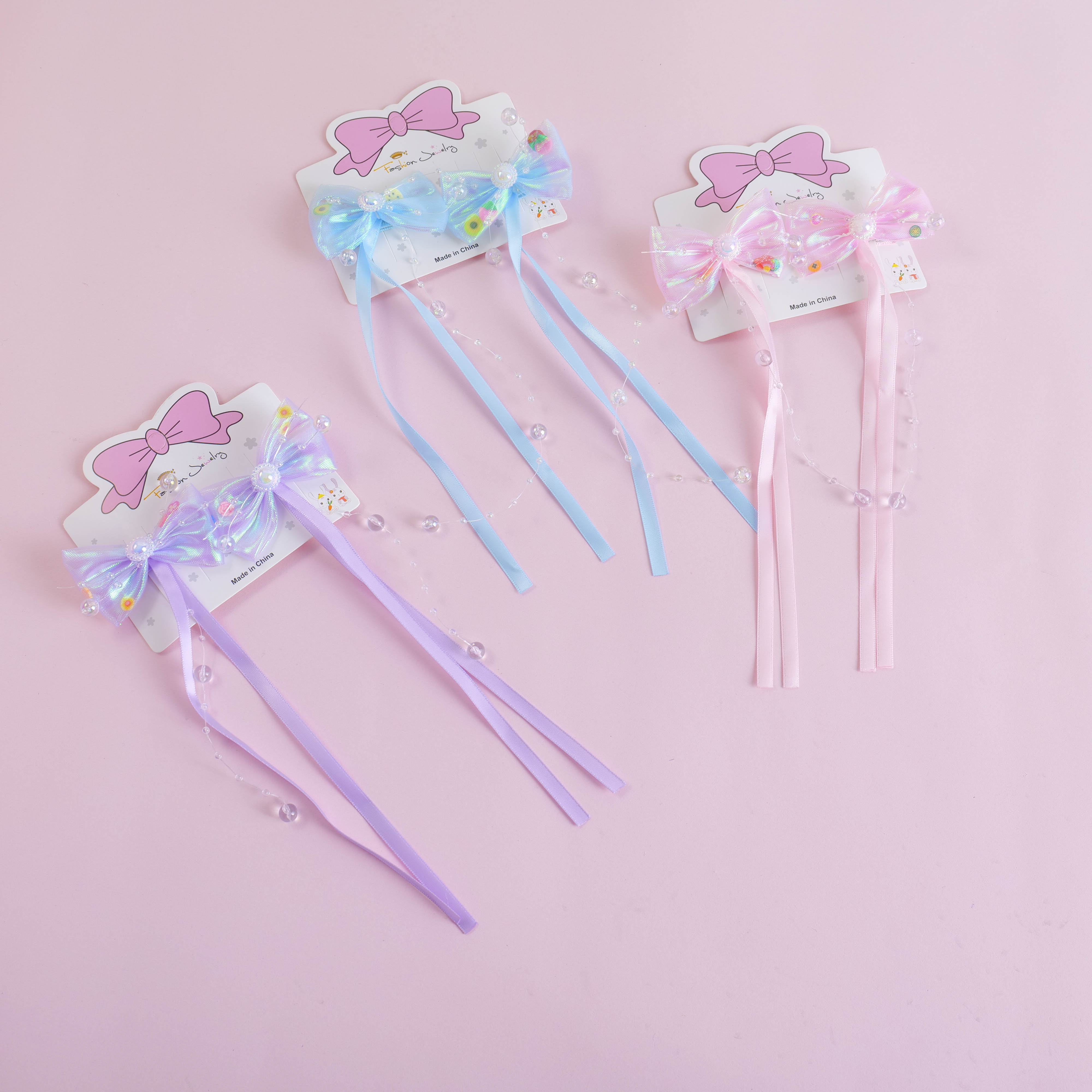 Sequin Bow Hair Clip