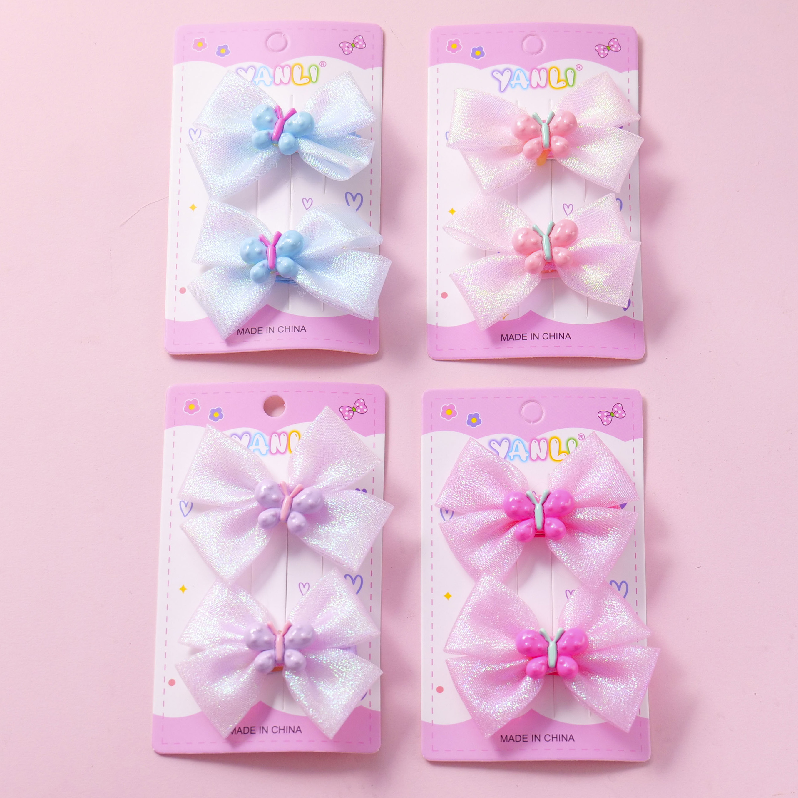 Butterfly Pearlescent Hair Clips 2pcs-1