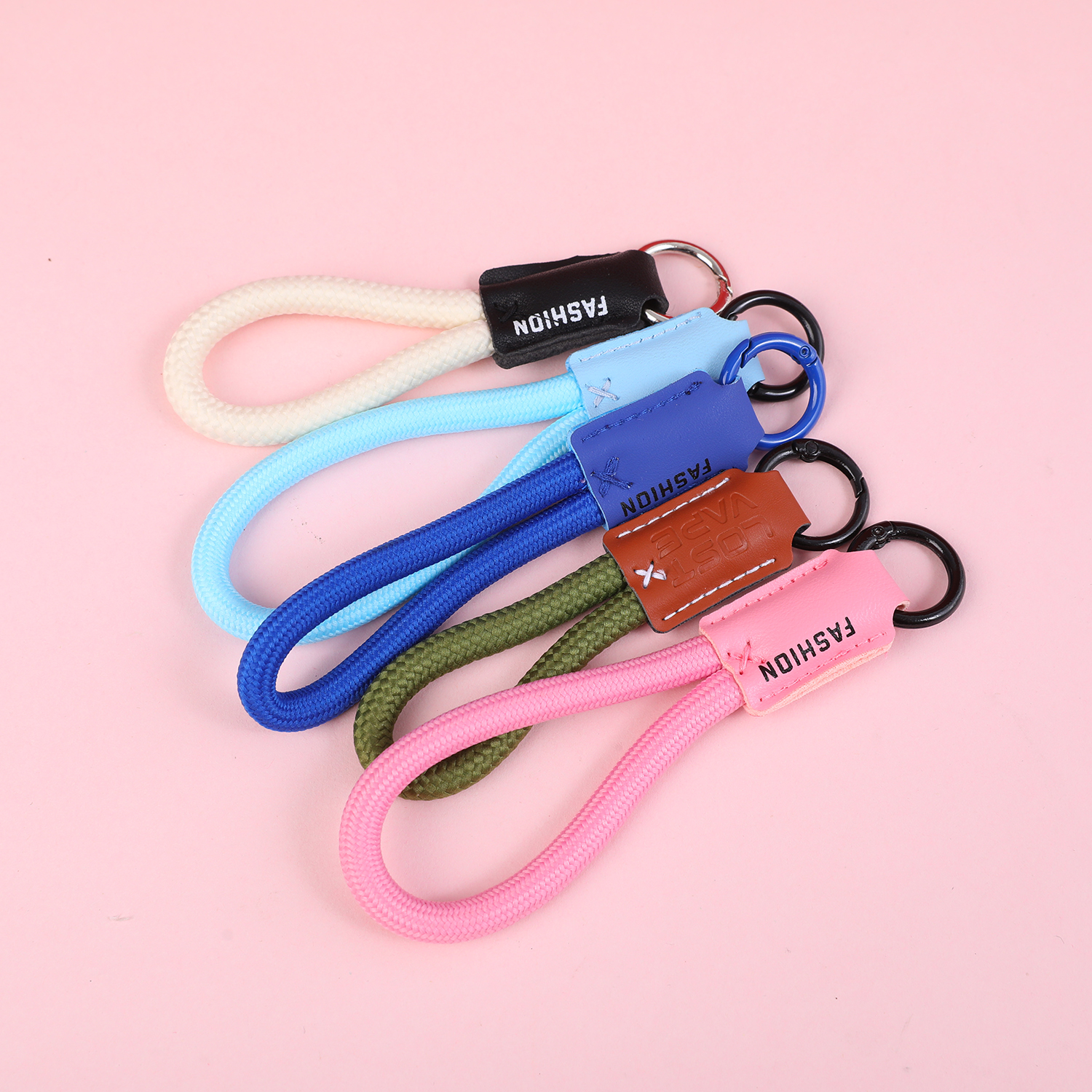 Leather Label Braided Rope Charm