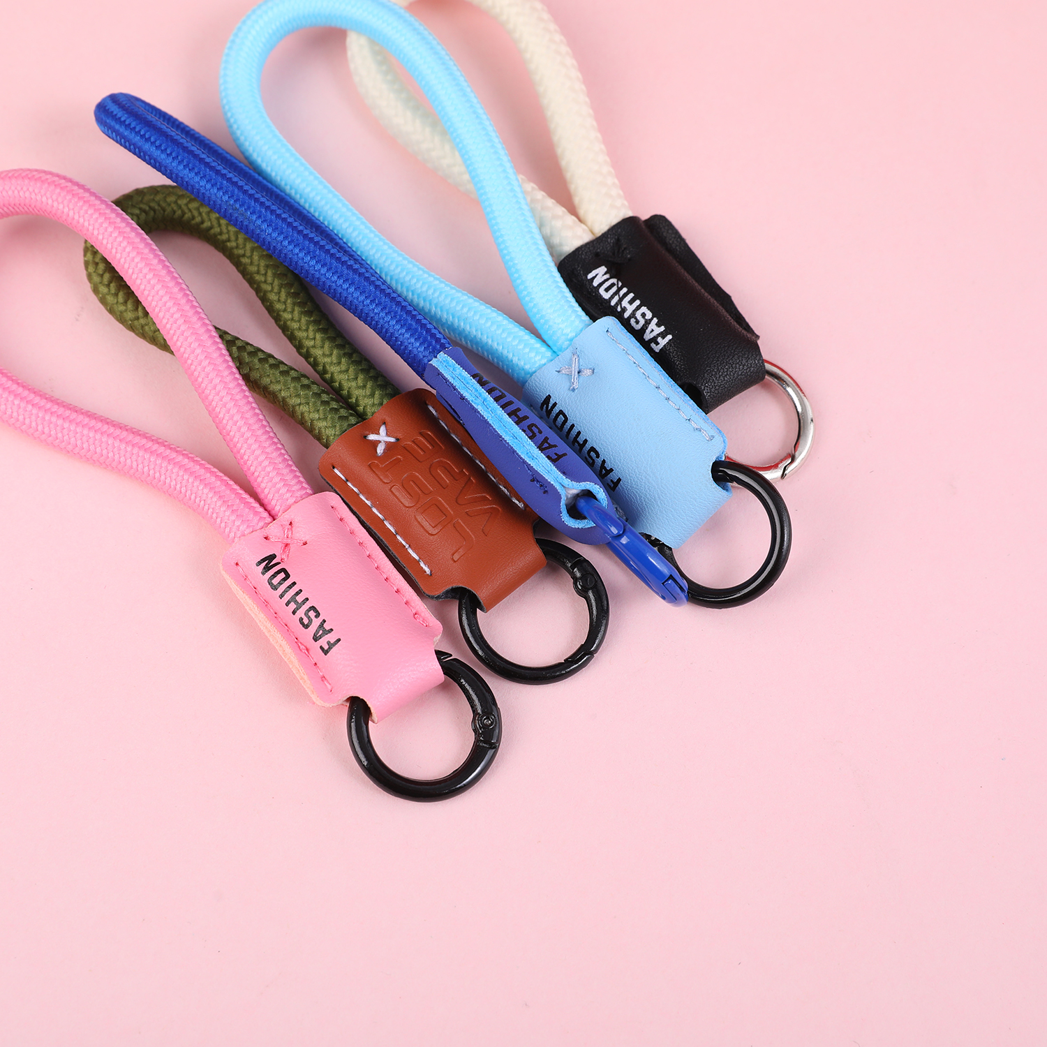 Leather Label Braided Rope Charm