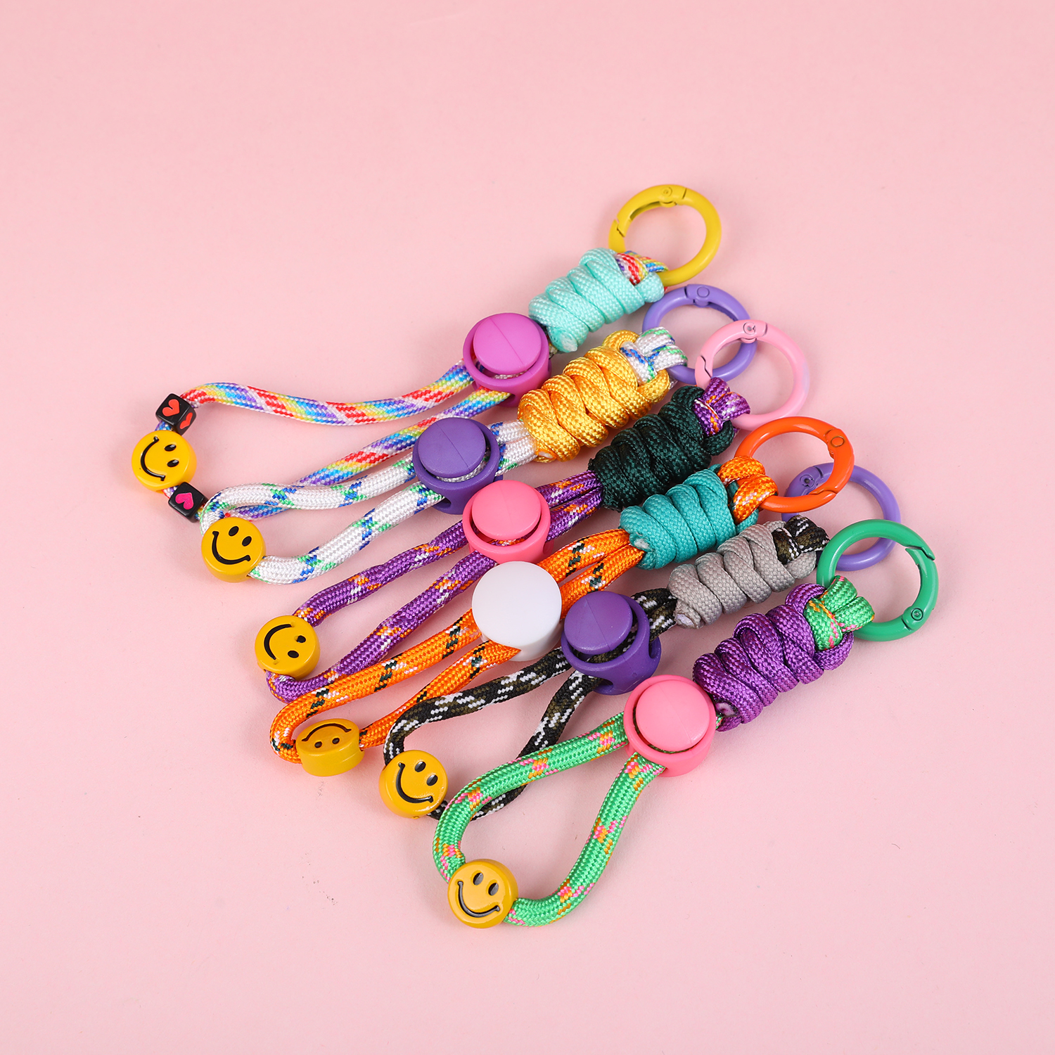 Smiley Face Braided Rope Charm