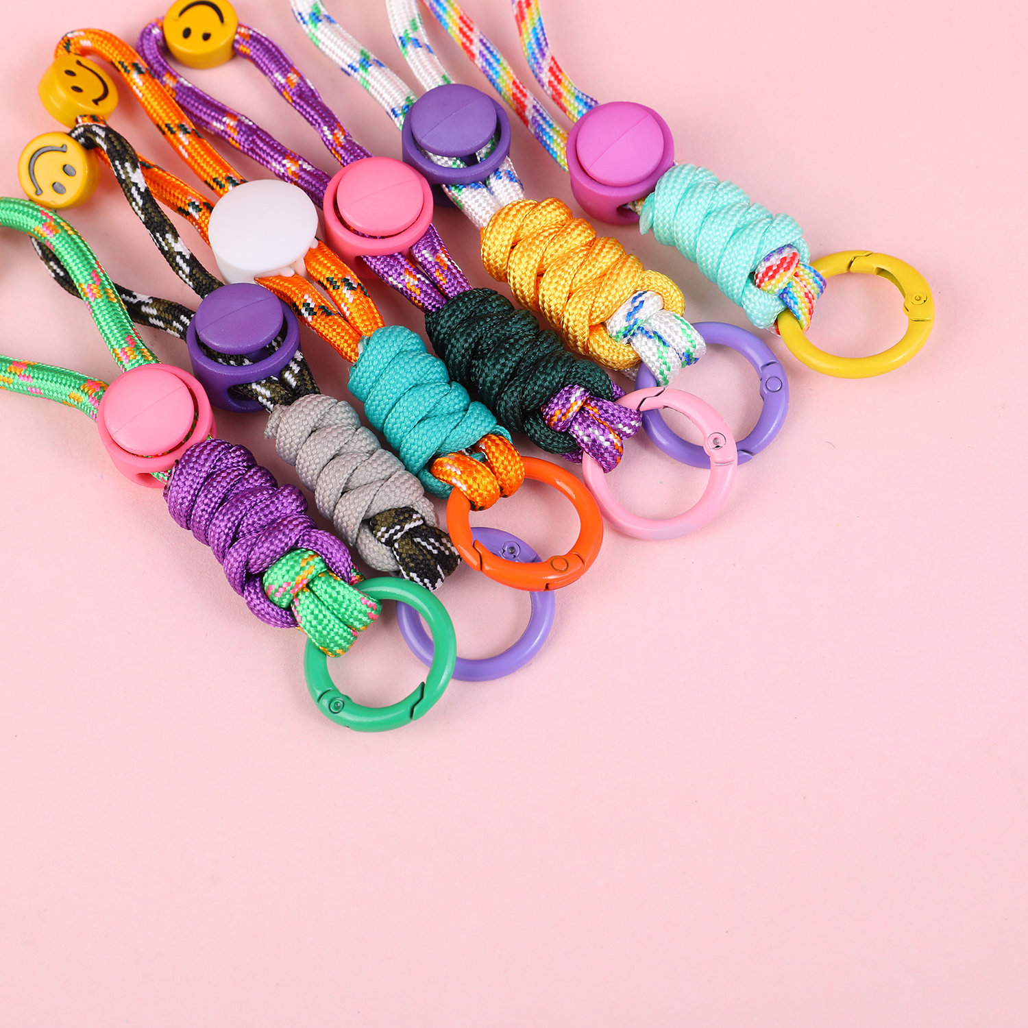Smiley Face Braided Rope Charm