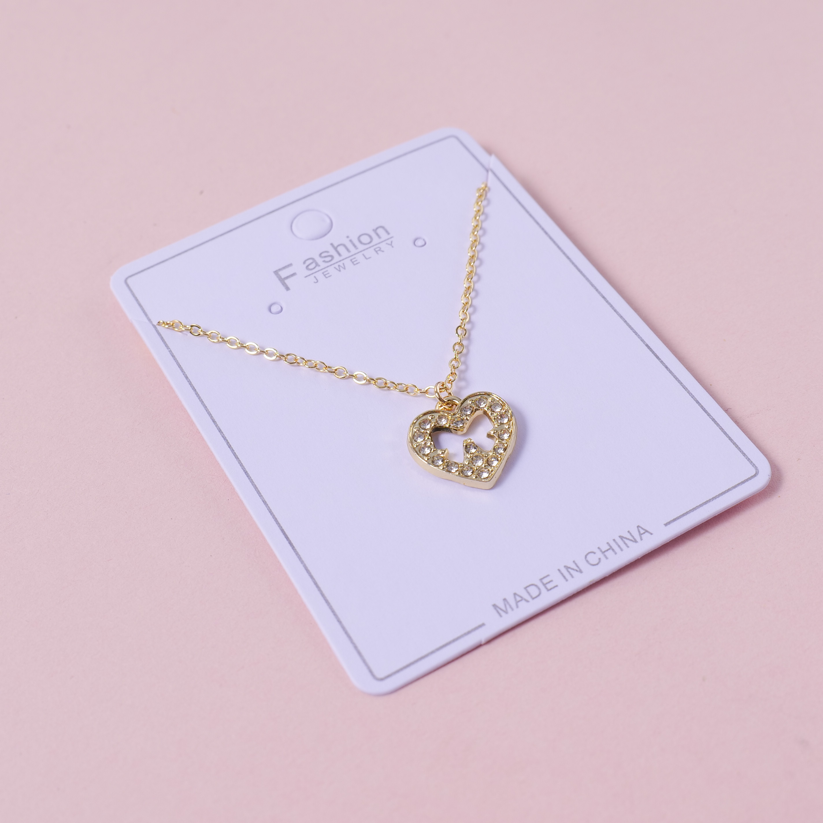 Fashion Heart Crystal Knot Necklace