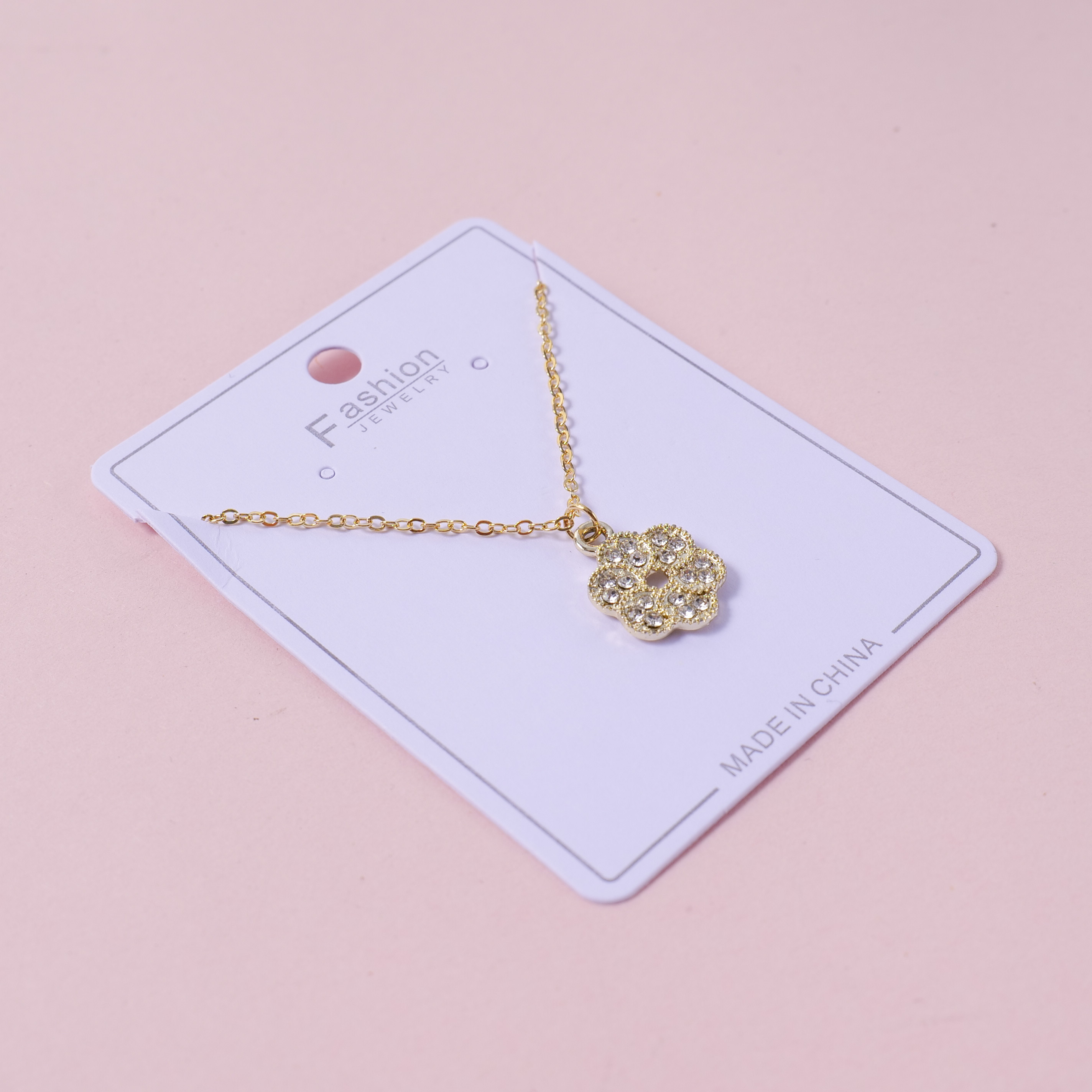 Fashion Crystal Flower Knot Necklace
