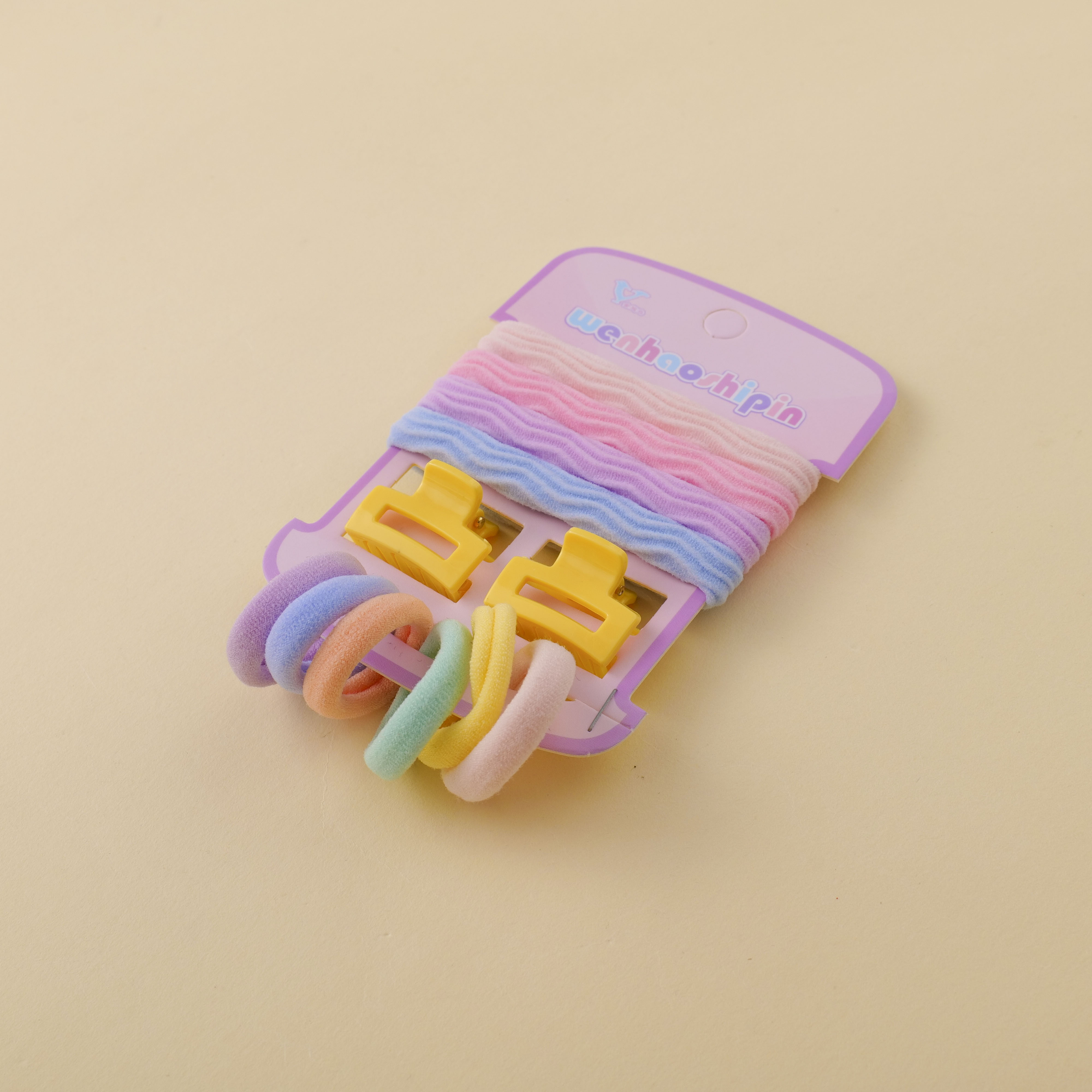 Colorful Rectangle Mini Claw Hair Tie Set 12pcs